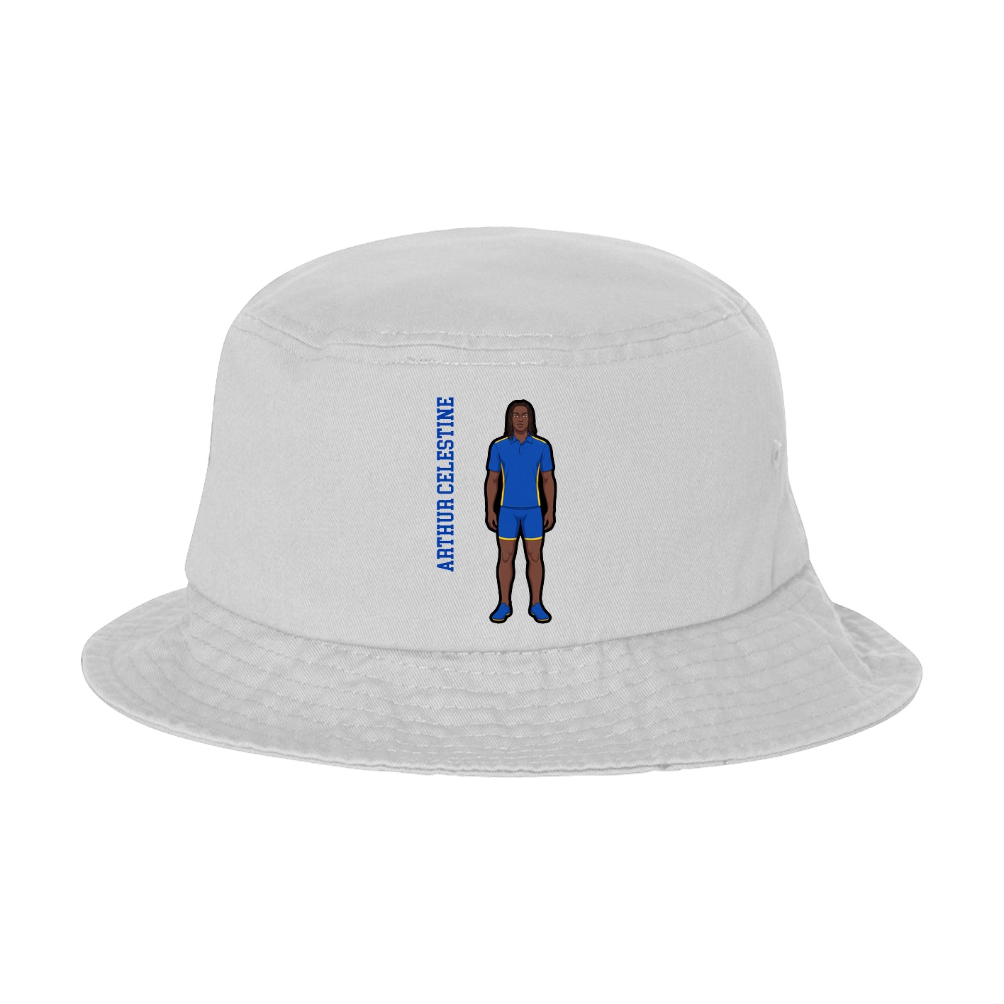 Bucket Cap — Name Vertical in White