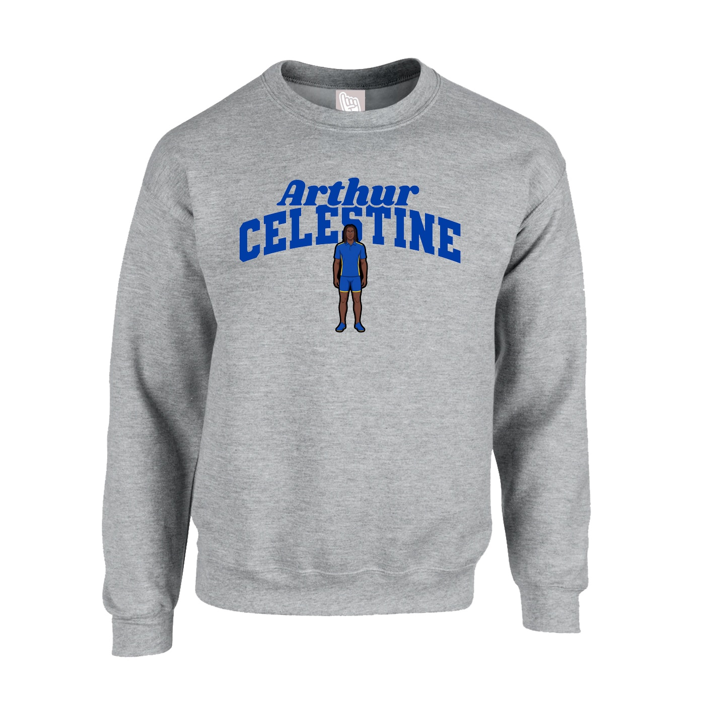 Fleece Crew — Signature Arch in Grey