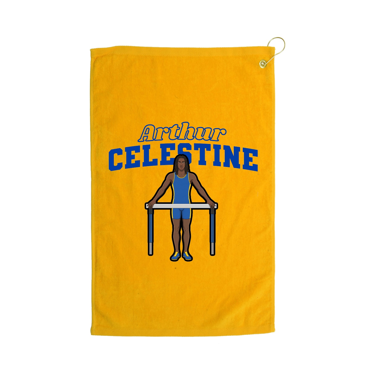 Golf Towel — Name Arch in Gold