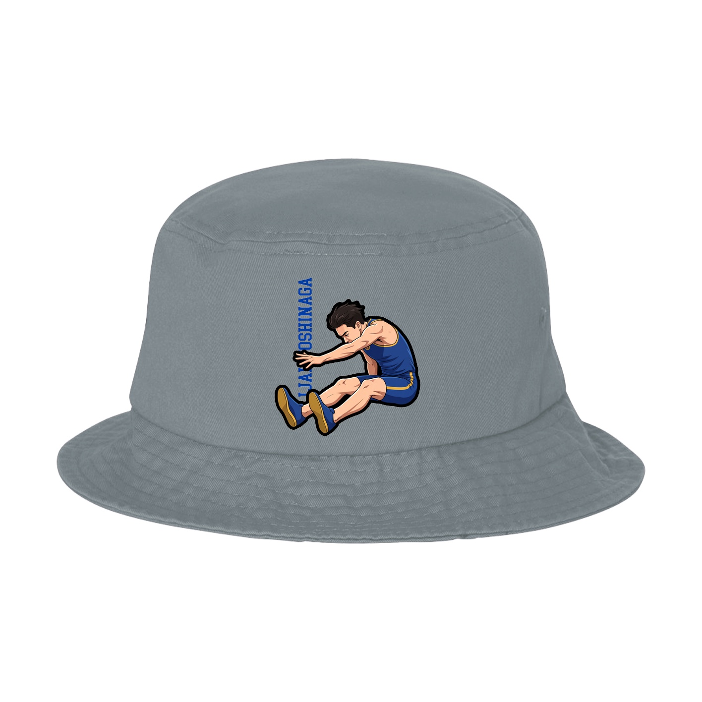 Bucket Cap — Name Vertical in Grey
