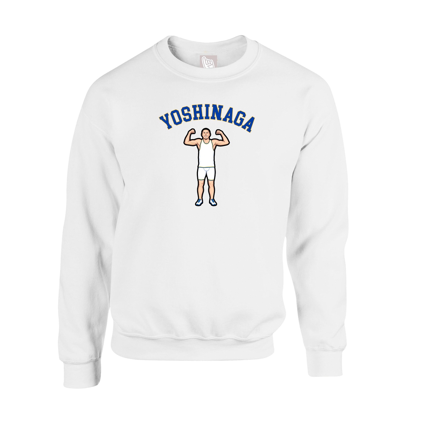 Fleece Crew — Shirsey Arch in White