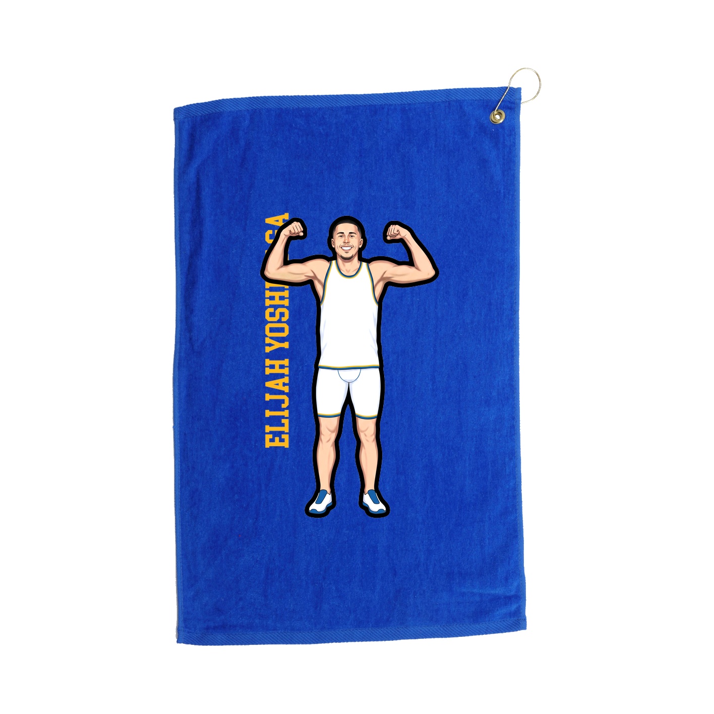 Golf Towel — Name Vertical in Royal