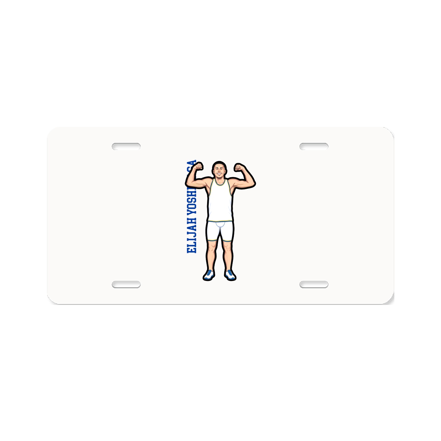 License Plate — Name Vertical in Classic