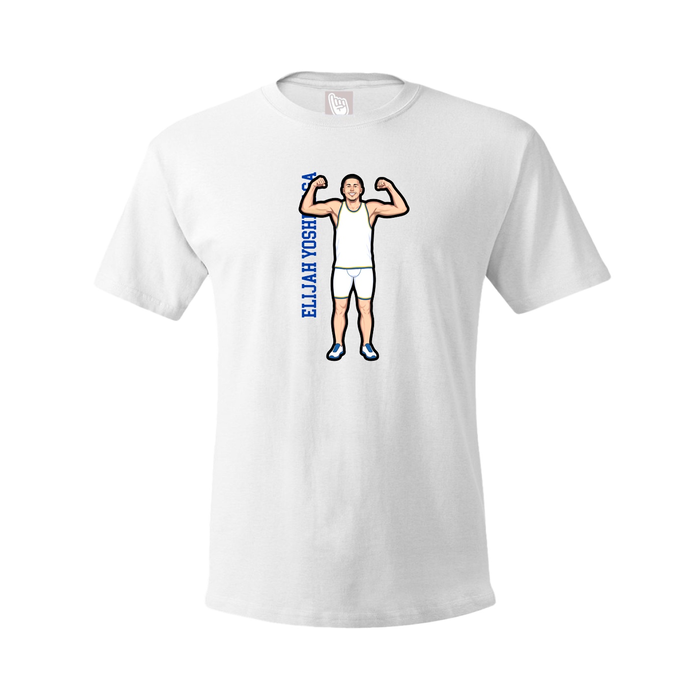 Youth Tee — Name Vertical in White