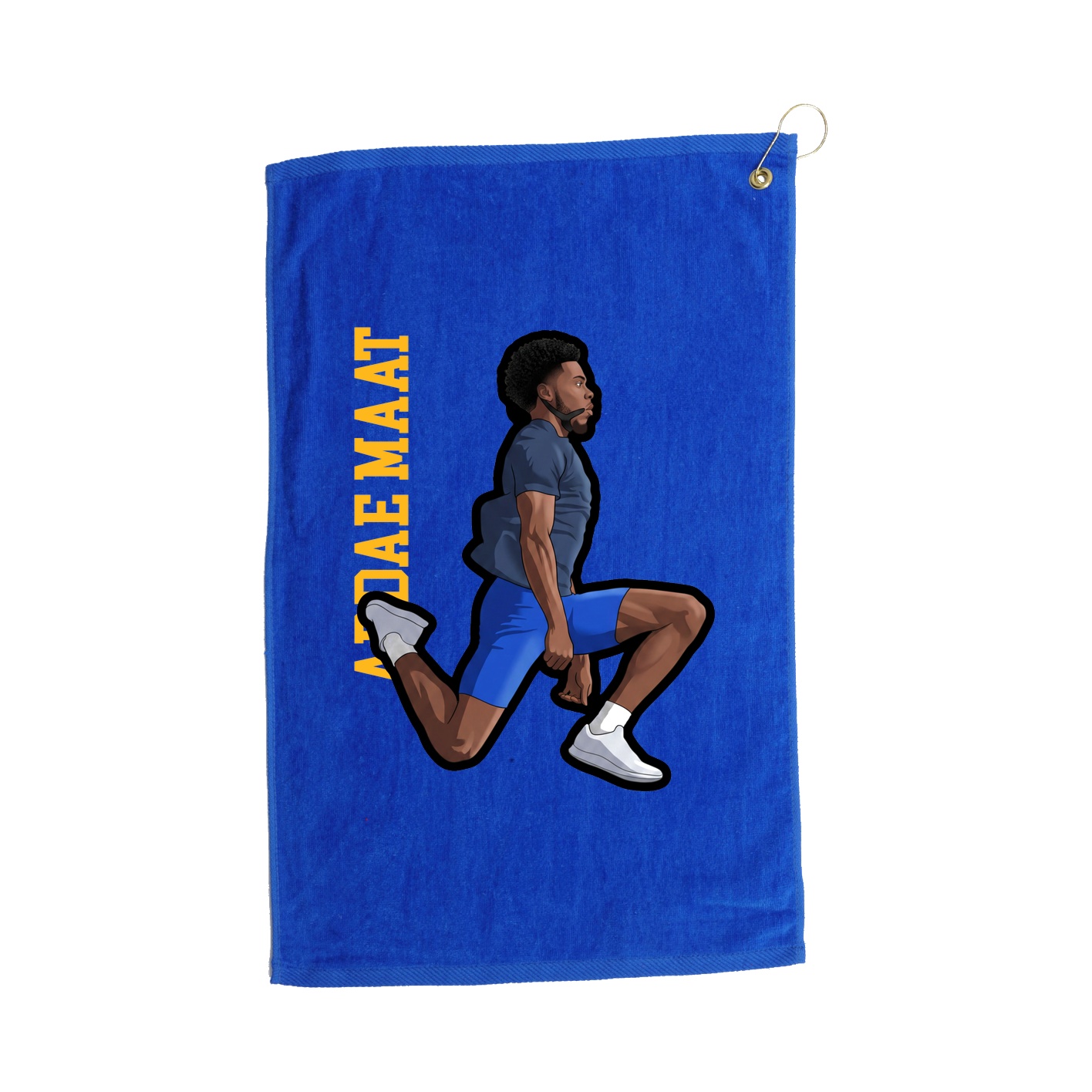 Golf Towel — Name Vertical in Royal