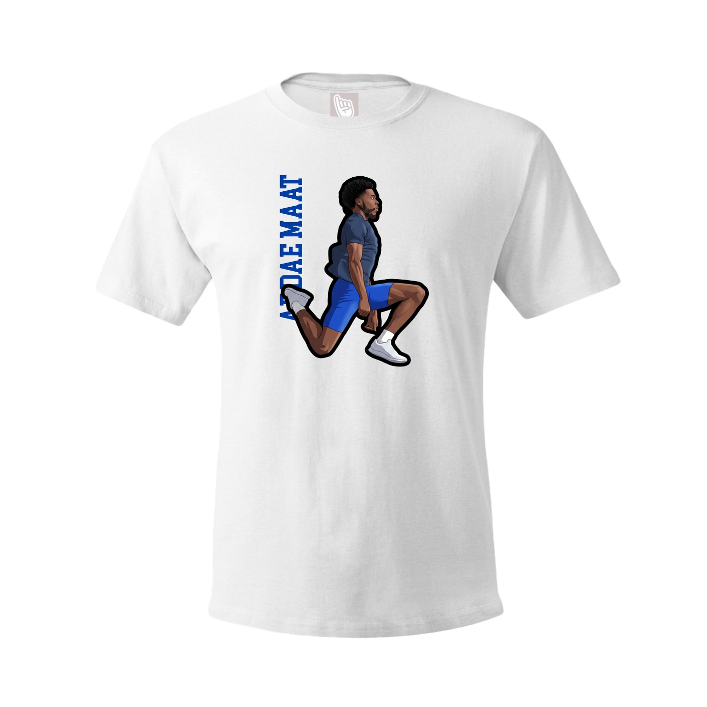 Tee — Name Vertical in White