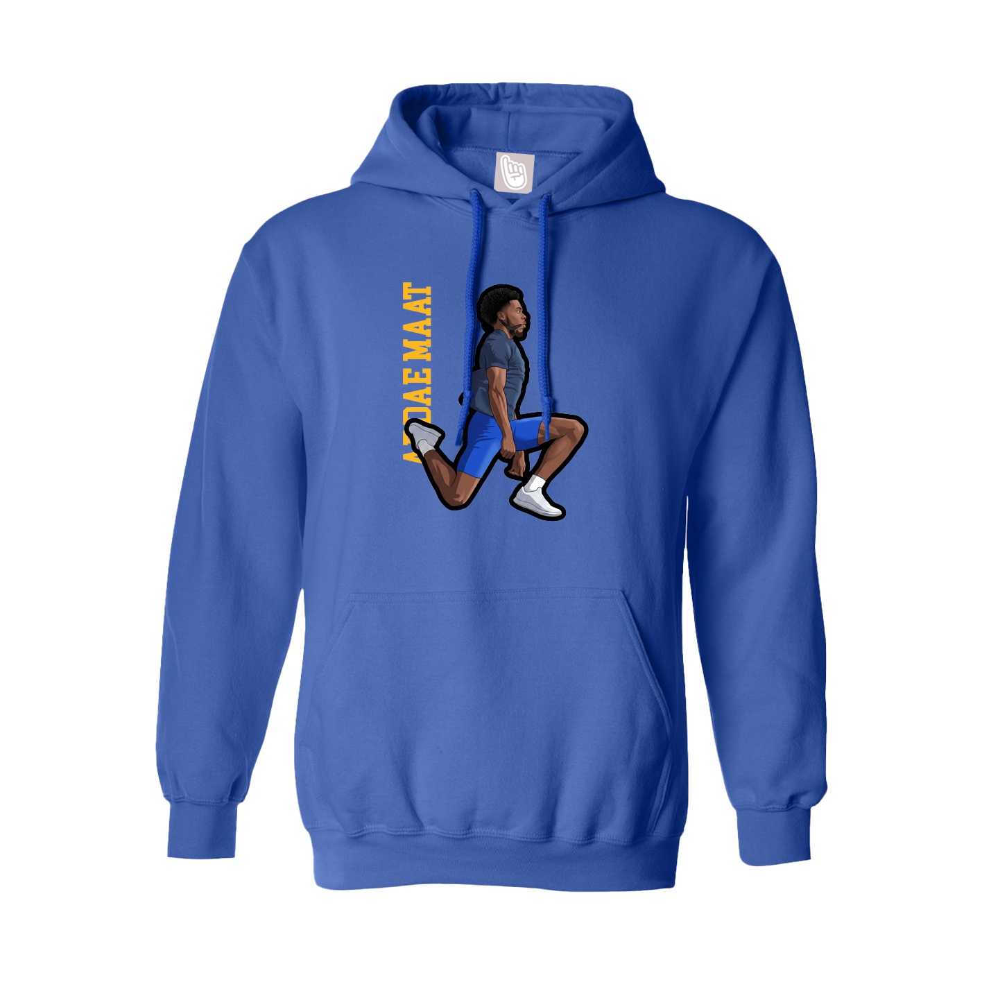 Youth Hoodie — Name Vertical in Royal