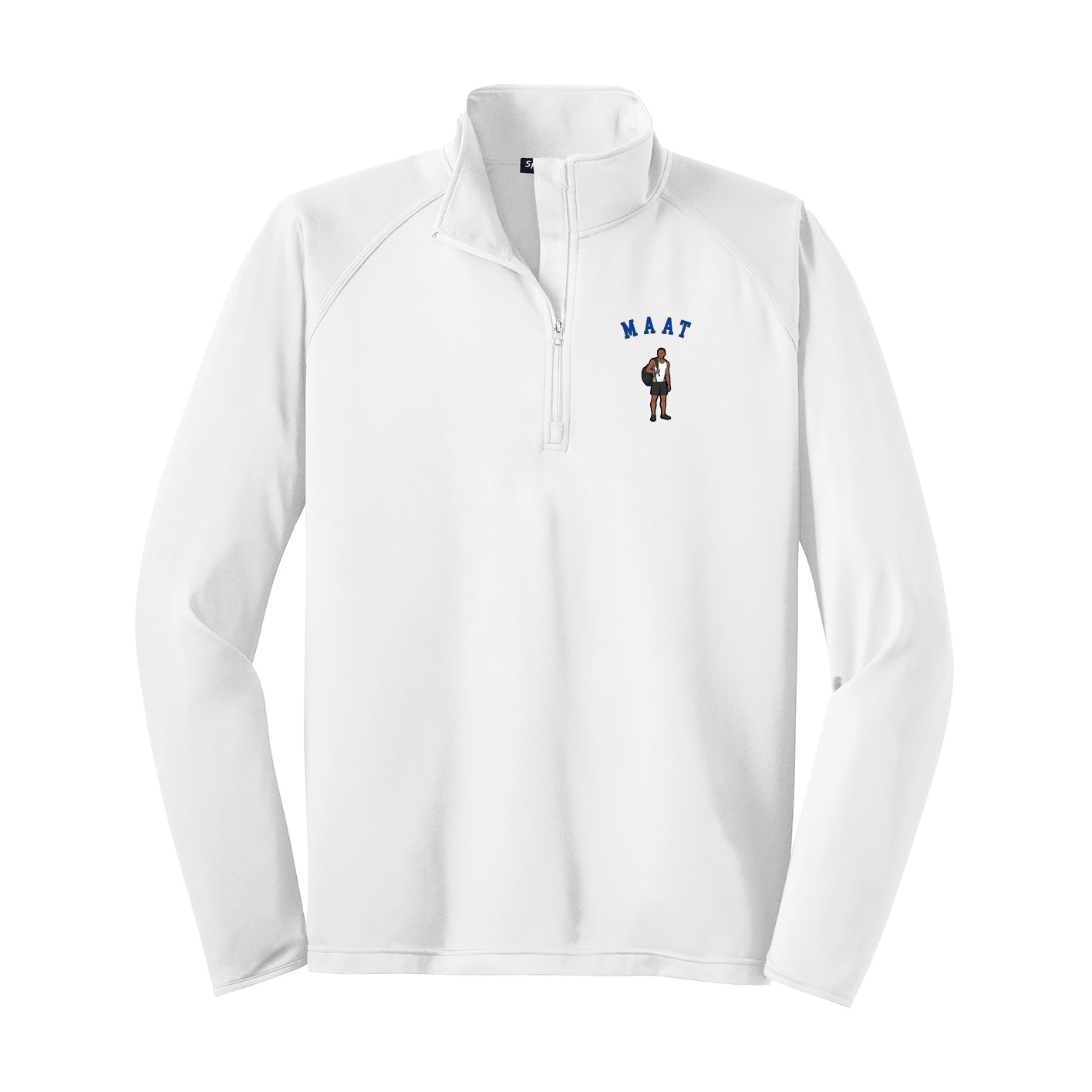Q-Zip Pullover — Shirsey Arch in White