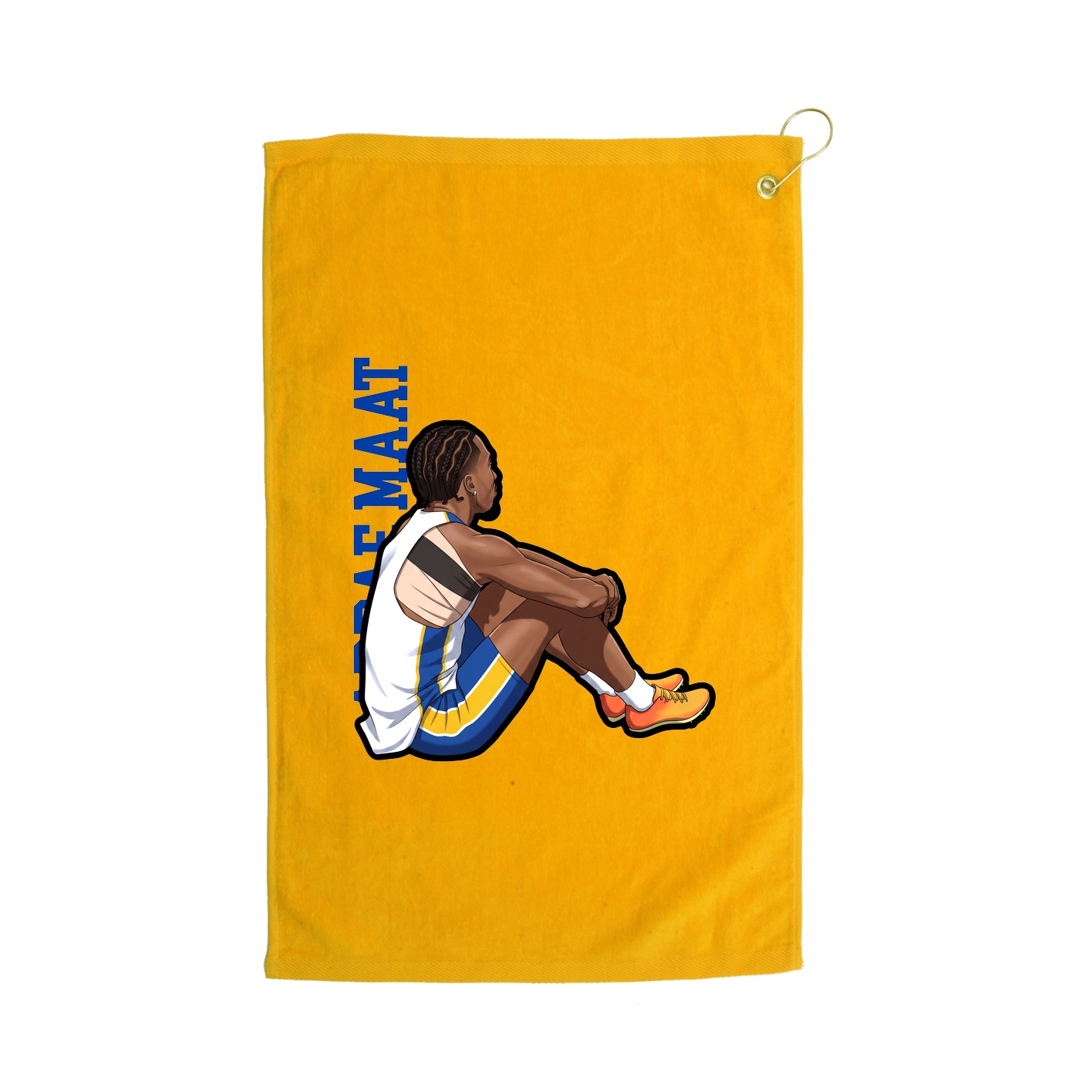 Golf Towel — Name Vertical in Gold