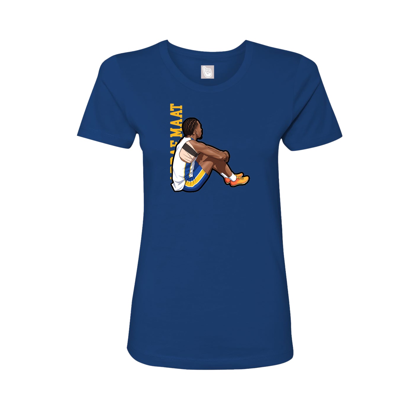 Womens Tee — Name Vertical in Royal