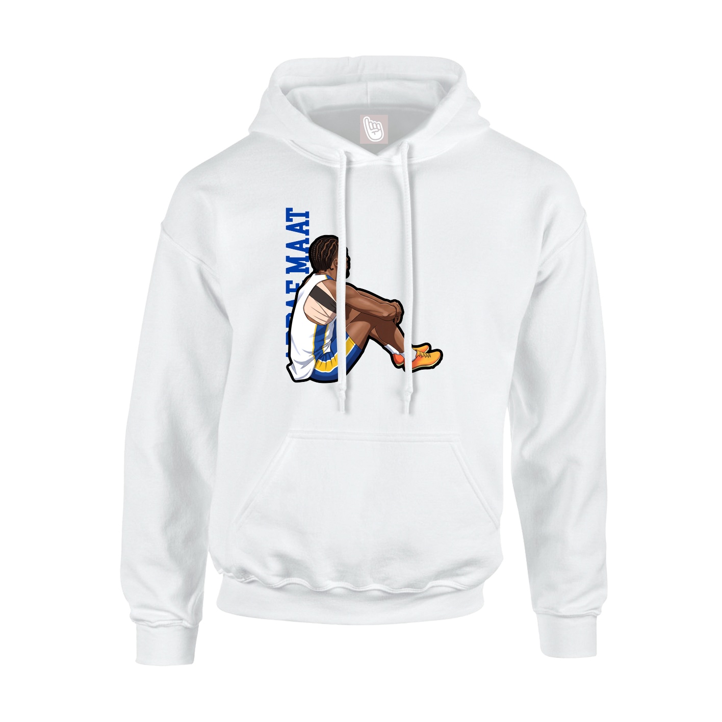 Hoodie — Name Vertical in White