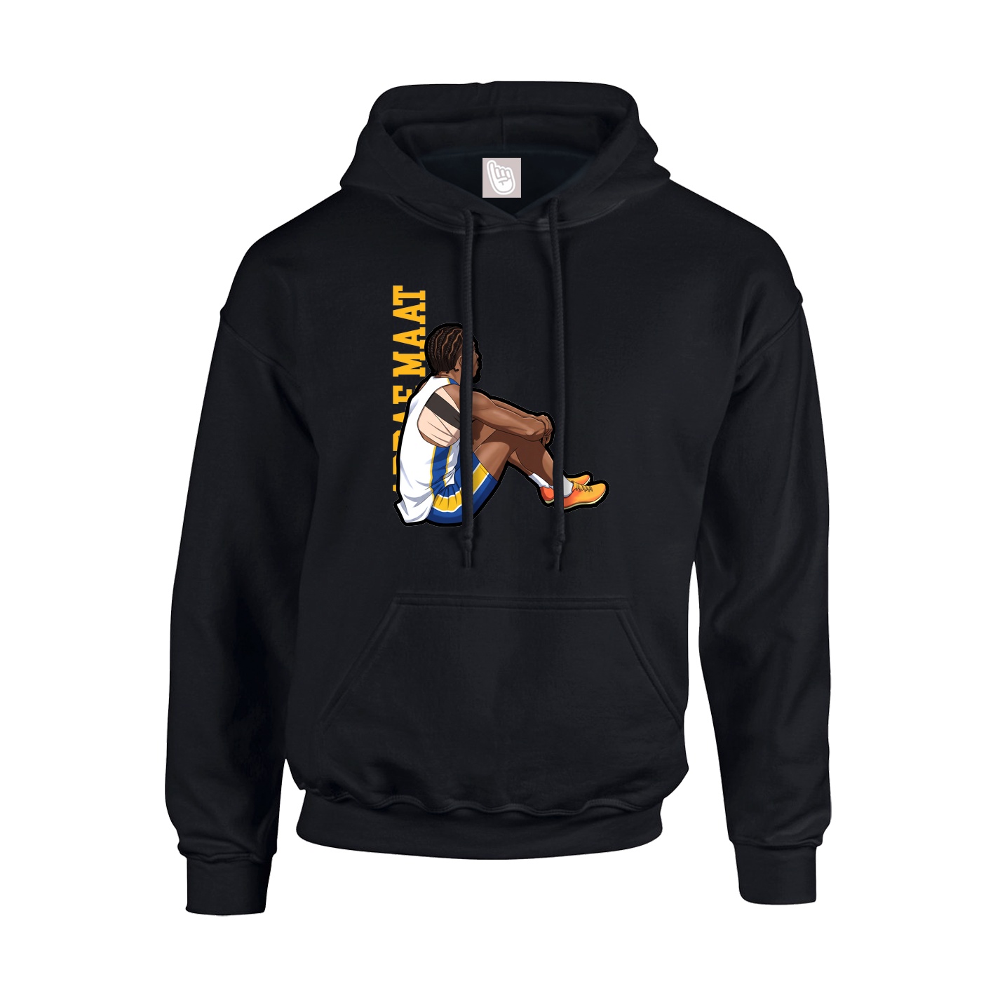 Youth Hoodie — Name Vertical in Black