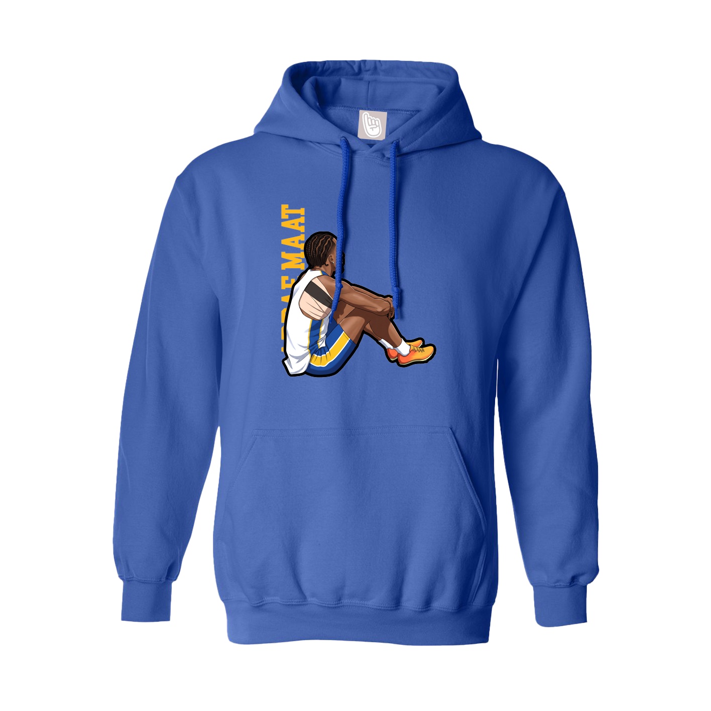 Youth Hoodie — Name Vertical in Royal