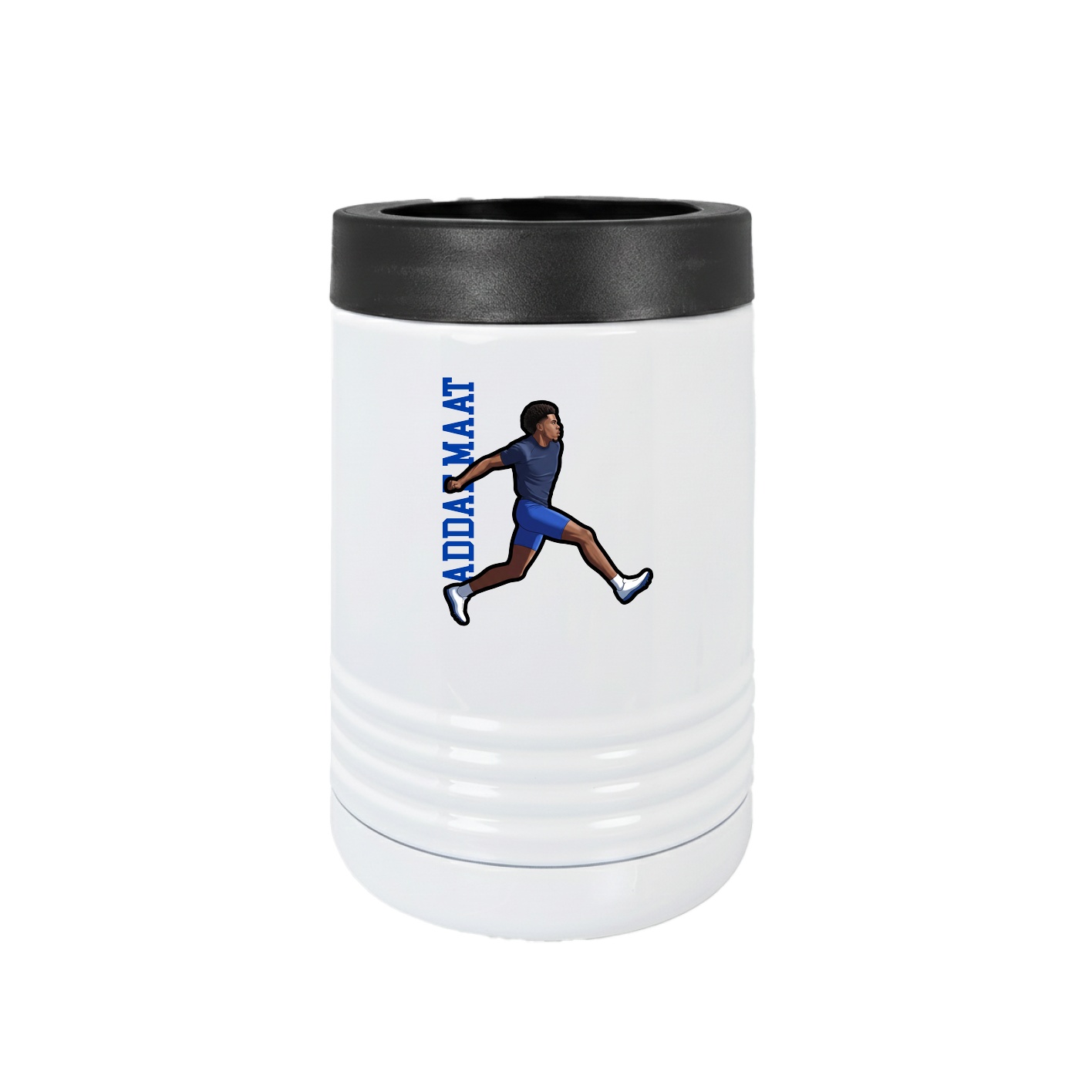 Beverage Holder — Name Vertical in White