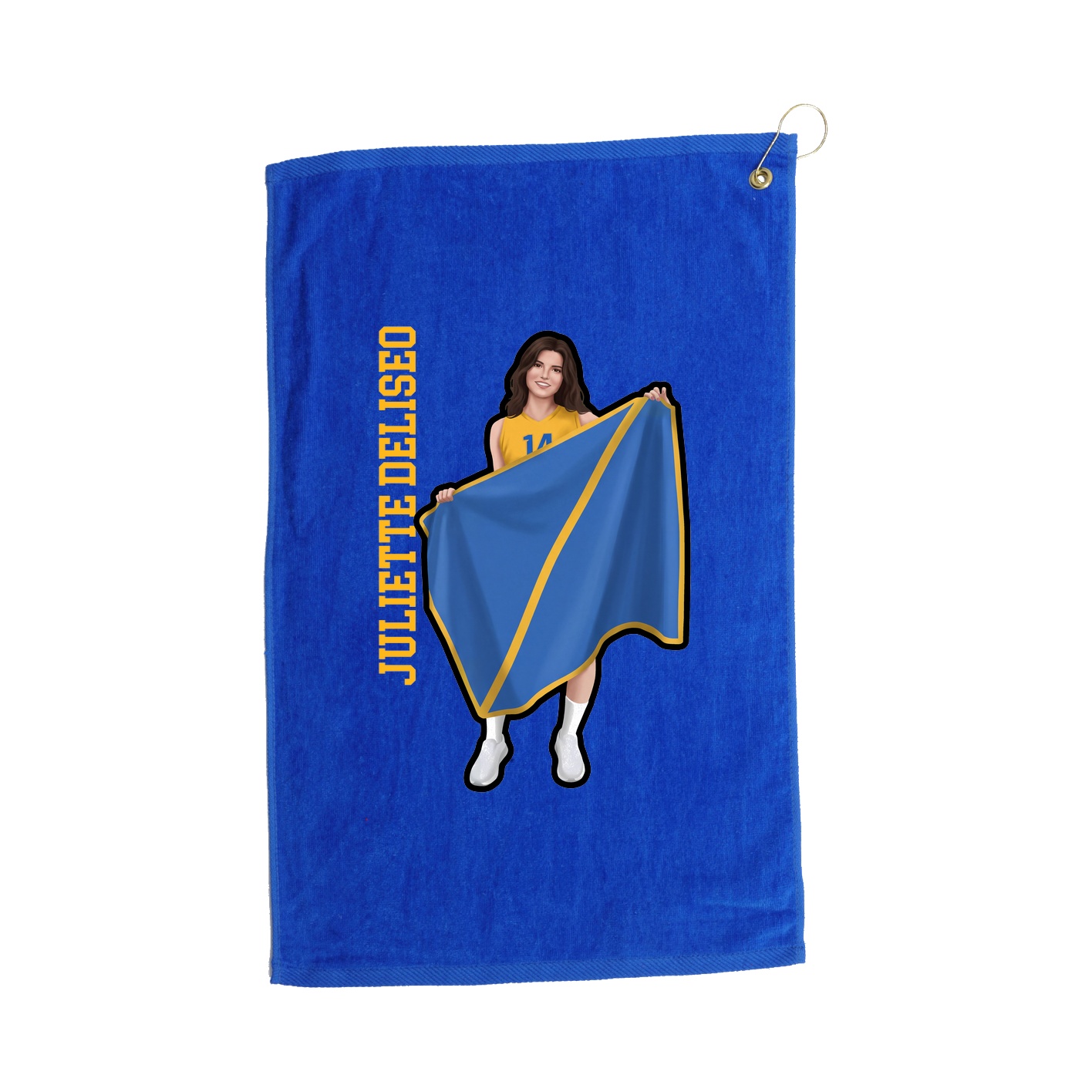 Golf Towel — Name Vertical in Royal