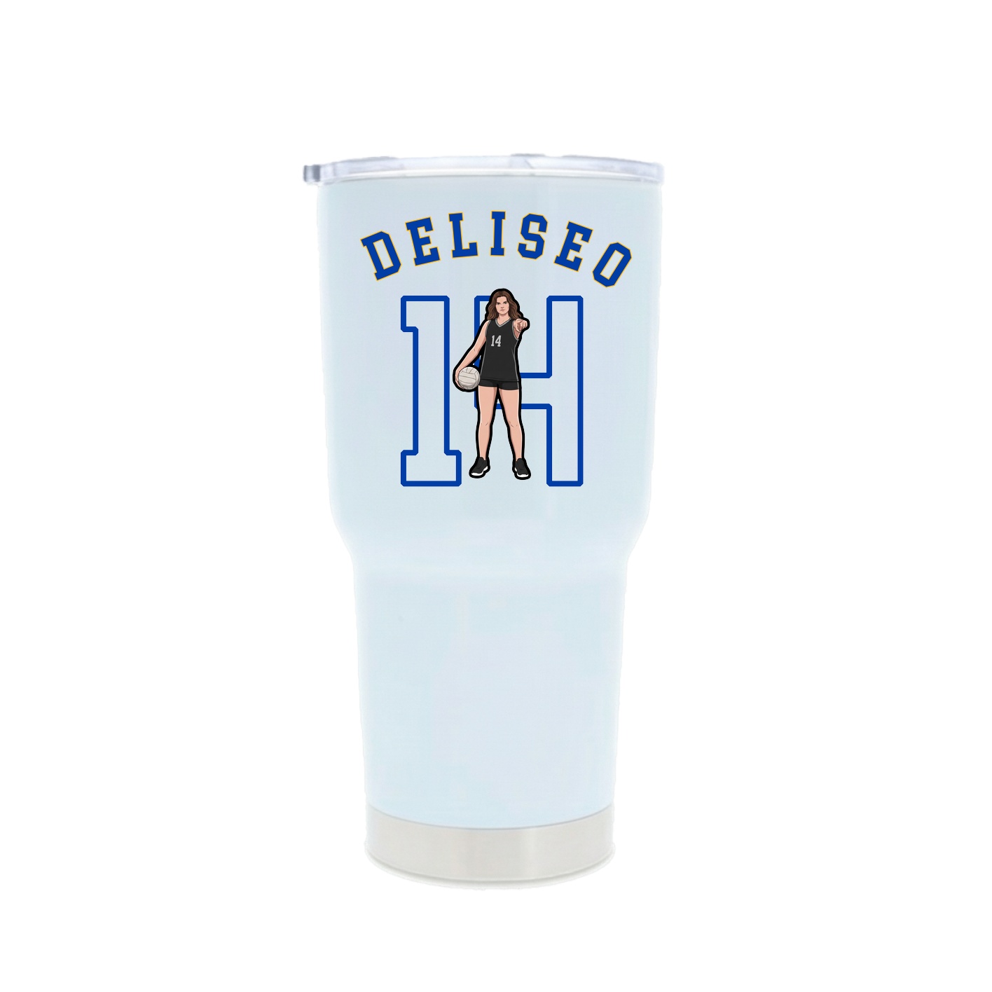 30oz Stainless Steel Tumbler — Shirsey Arch in White