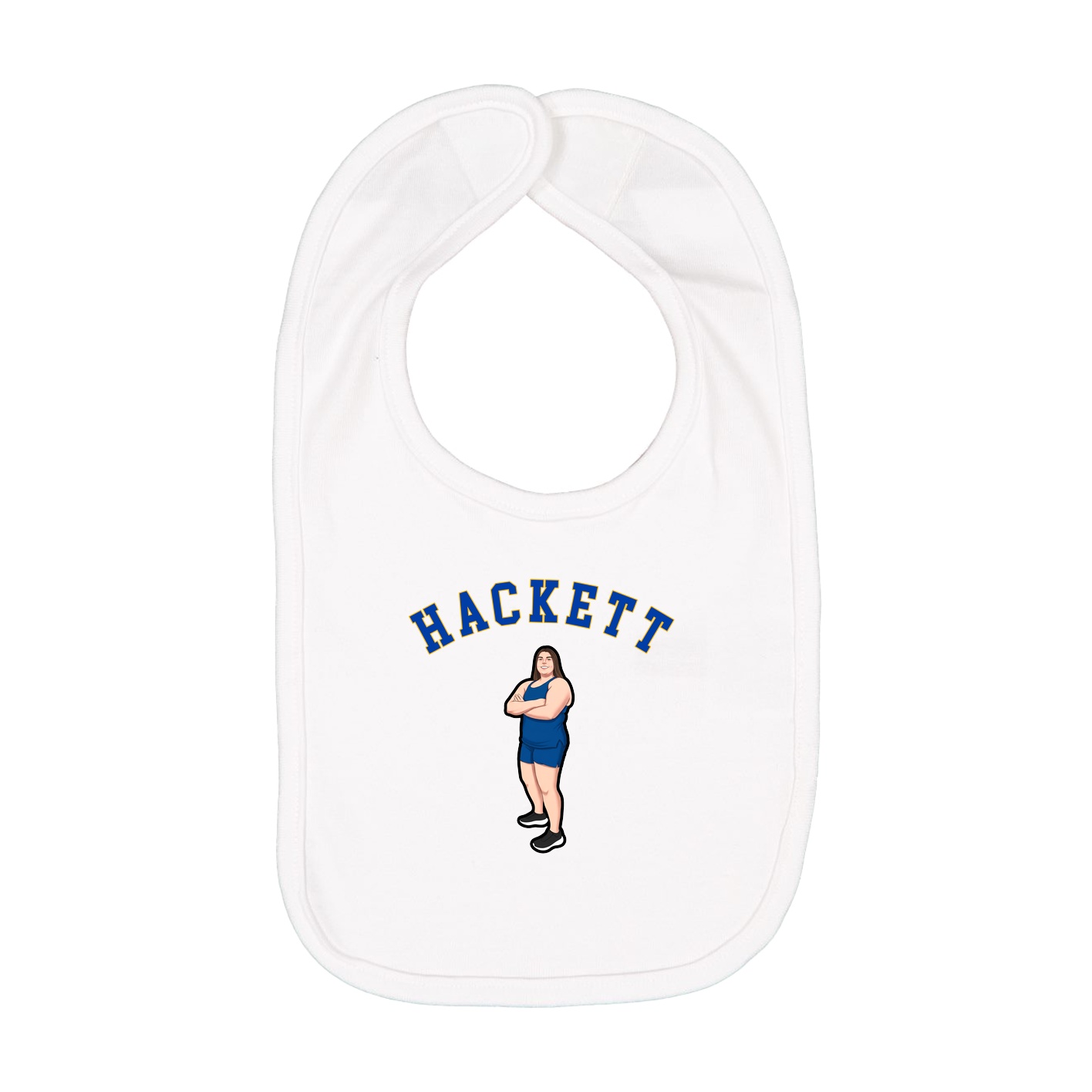 Infant Bib — Shirsey Arch in White