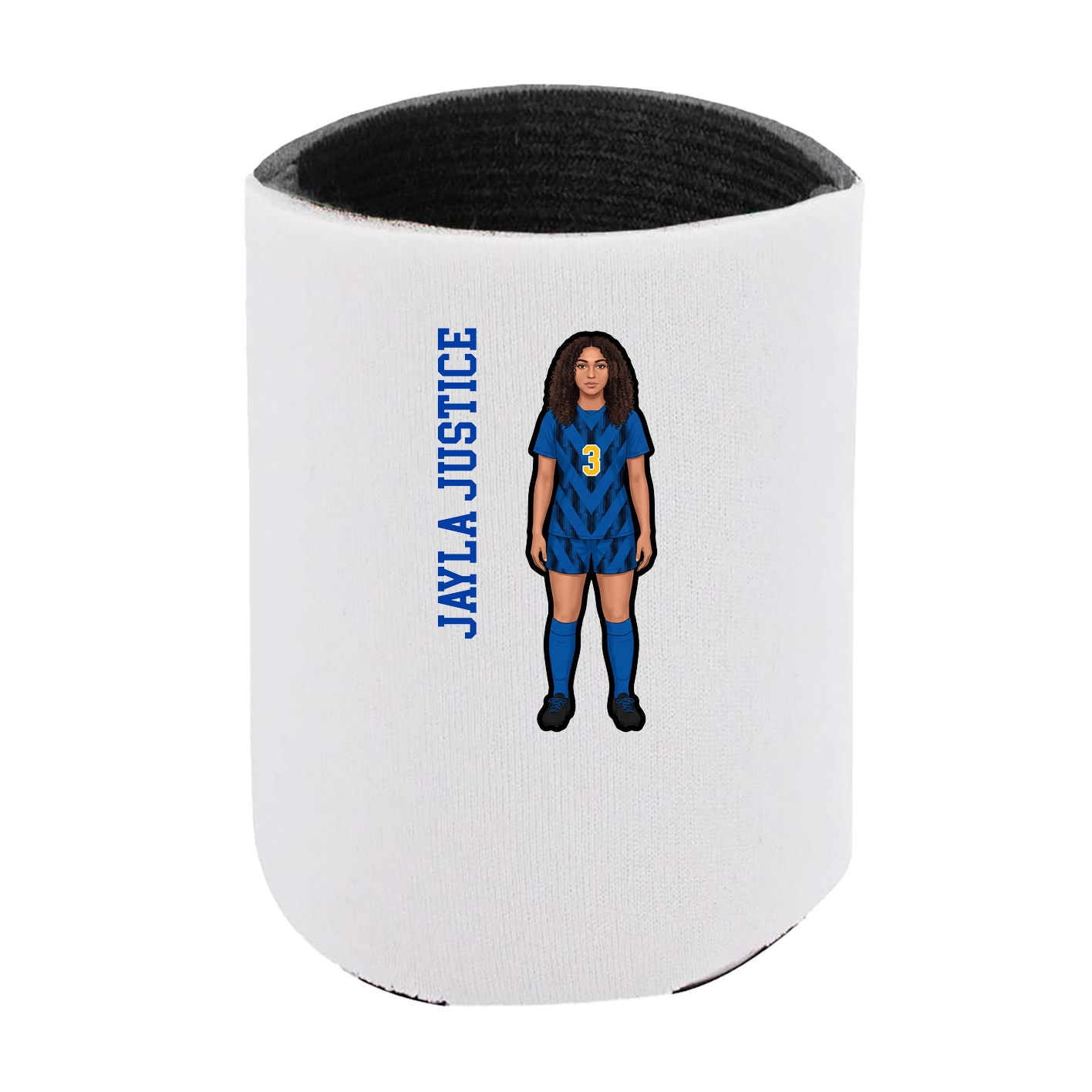 Can Holder — Name Vertical in White
