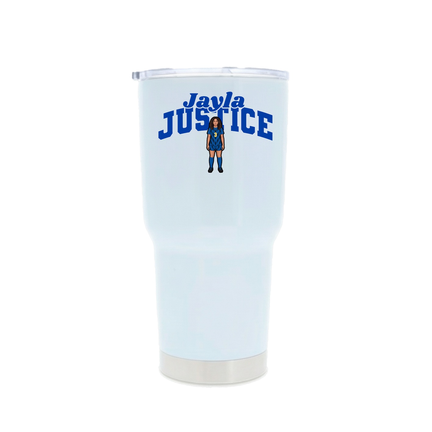 30oz Stainless Steel Tumbler — Signature Arch in White