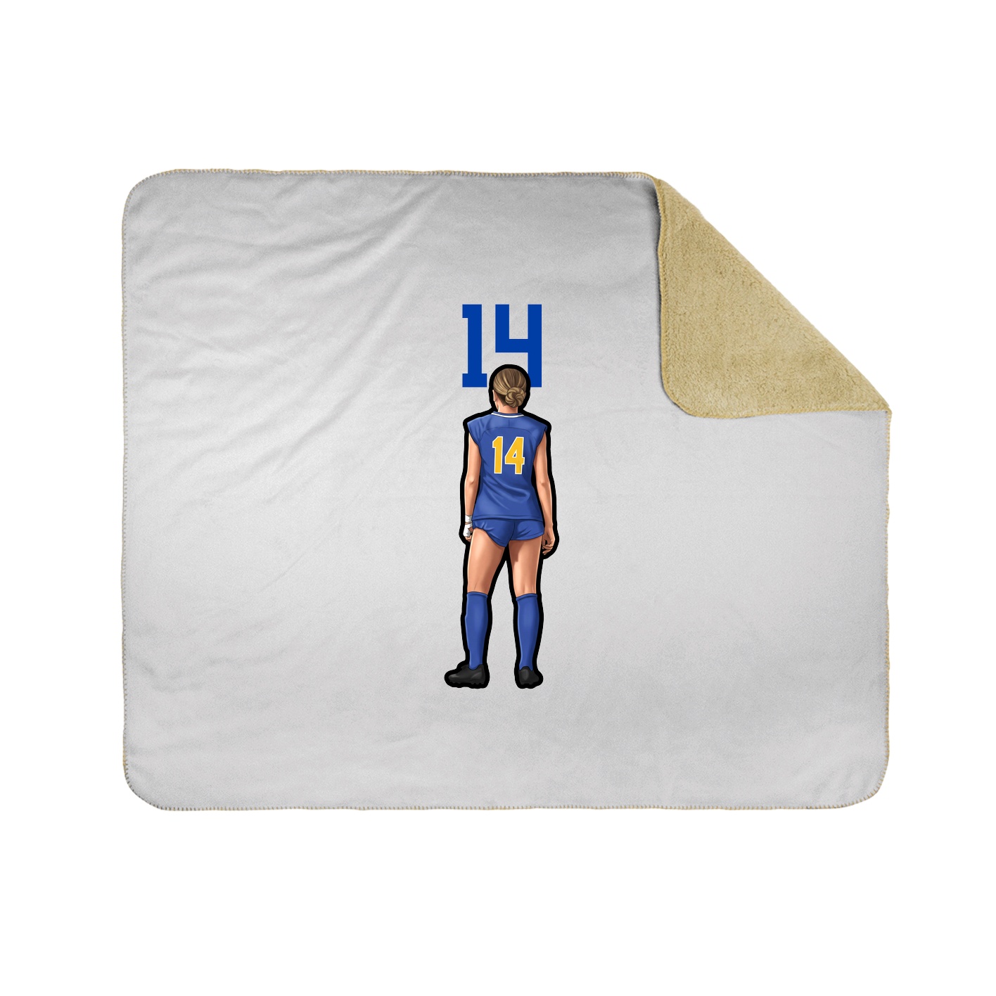 Throw Blanket — Number Top in White