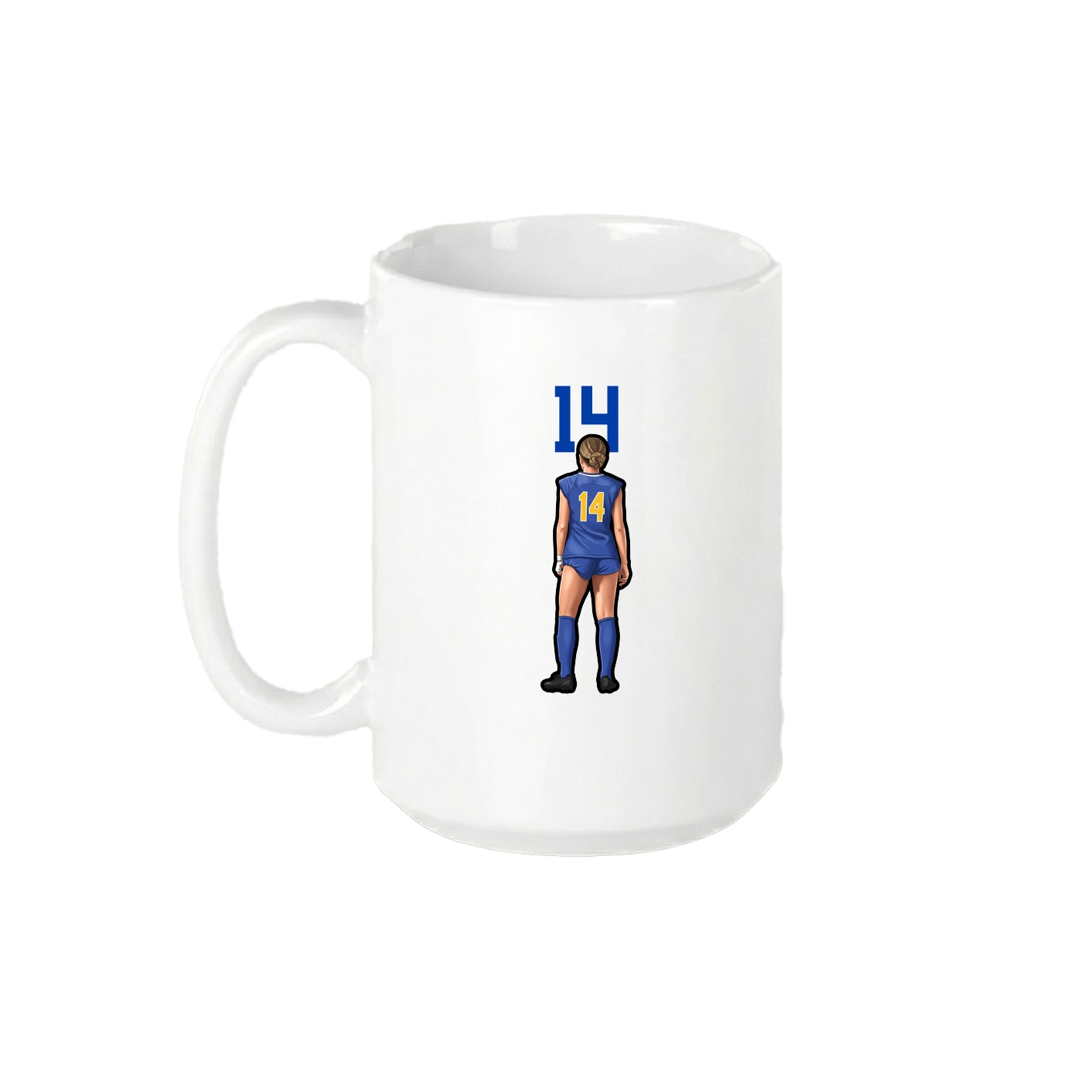 15oz Coffee Mug — Number Top in White