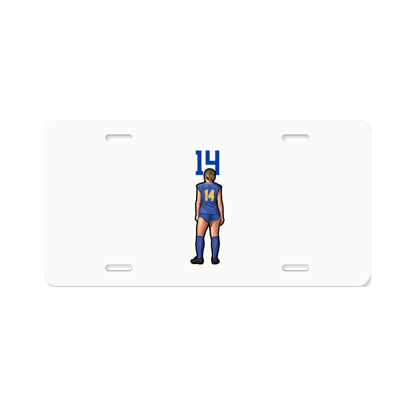 License Plate — Number Top in Classic