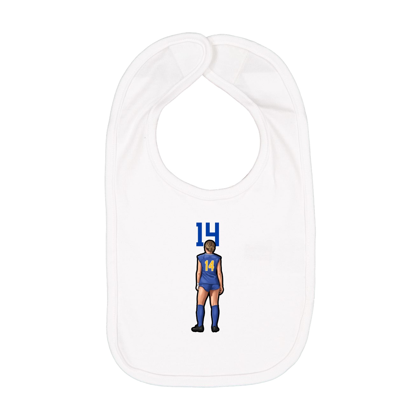 Infant Bib — Number Top in White