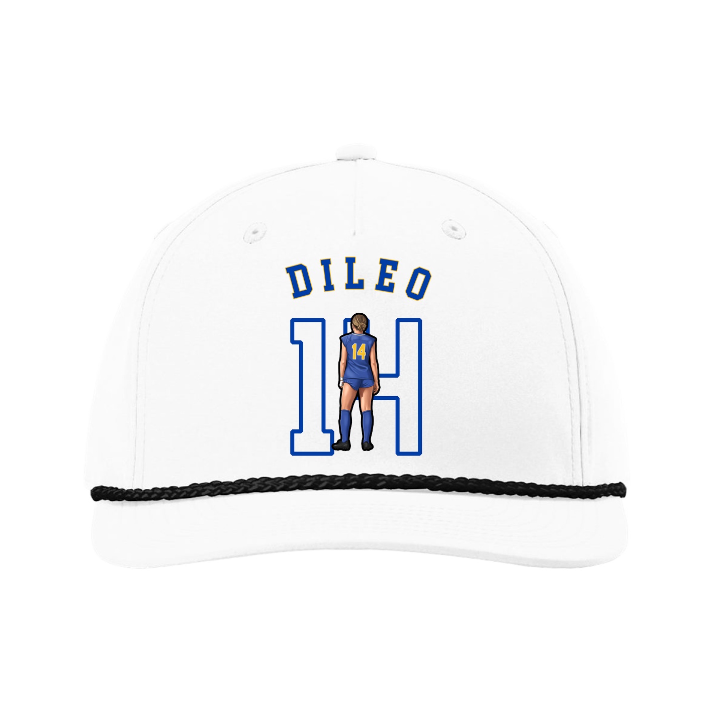 Five-Panel Classic Rope Cap — Shirsey Arch in White