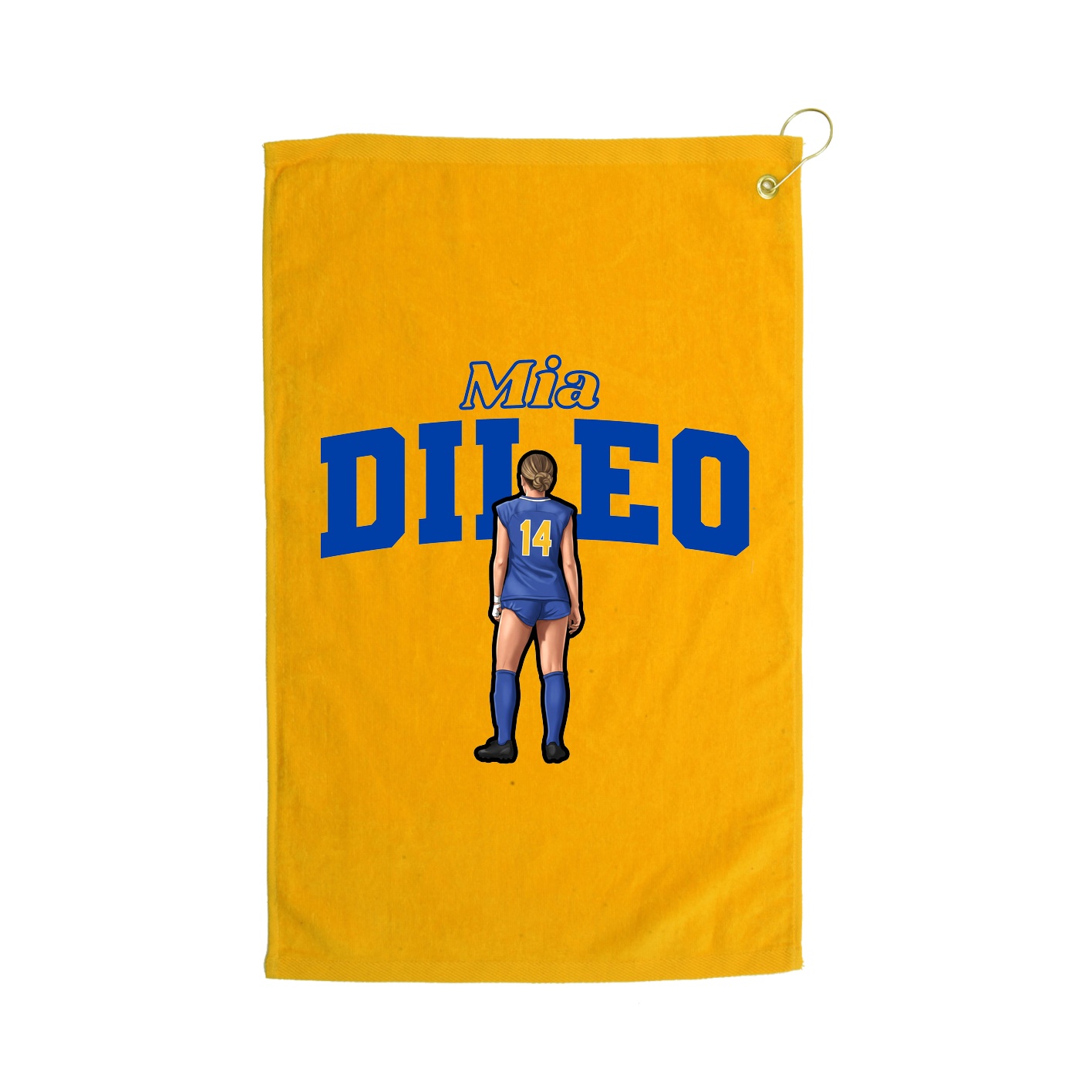 Golf Towel — Name Arch in Gold