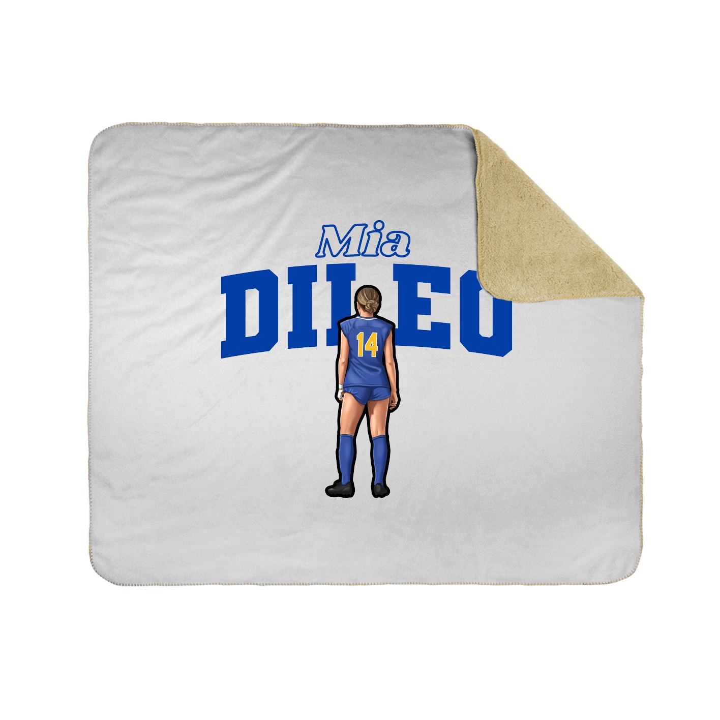 Throw Blanket — Name Arch in White