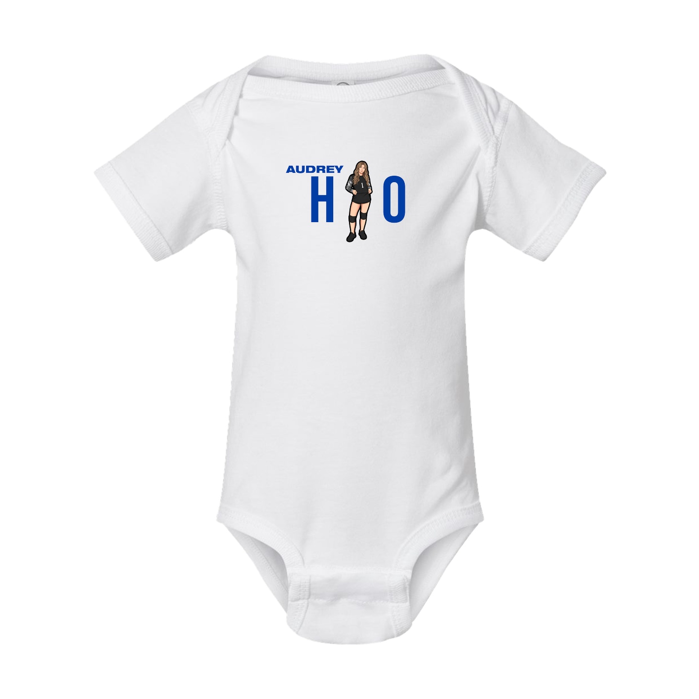 Baby Onesie — Player Name in White
