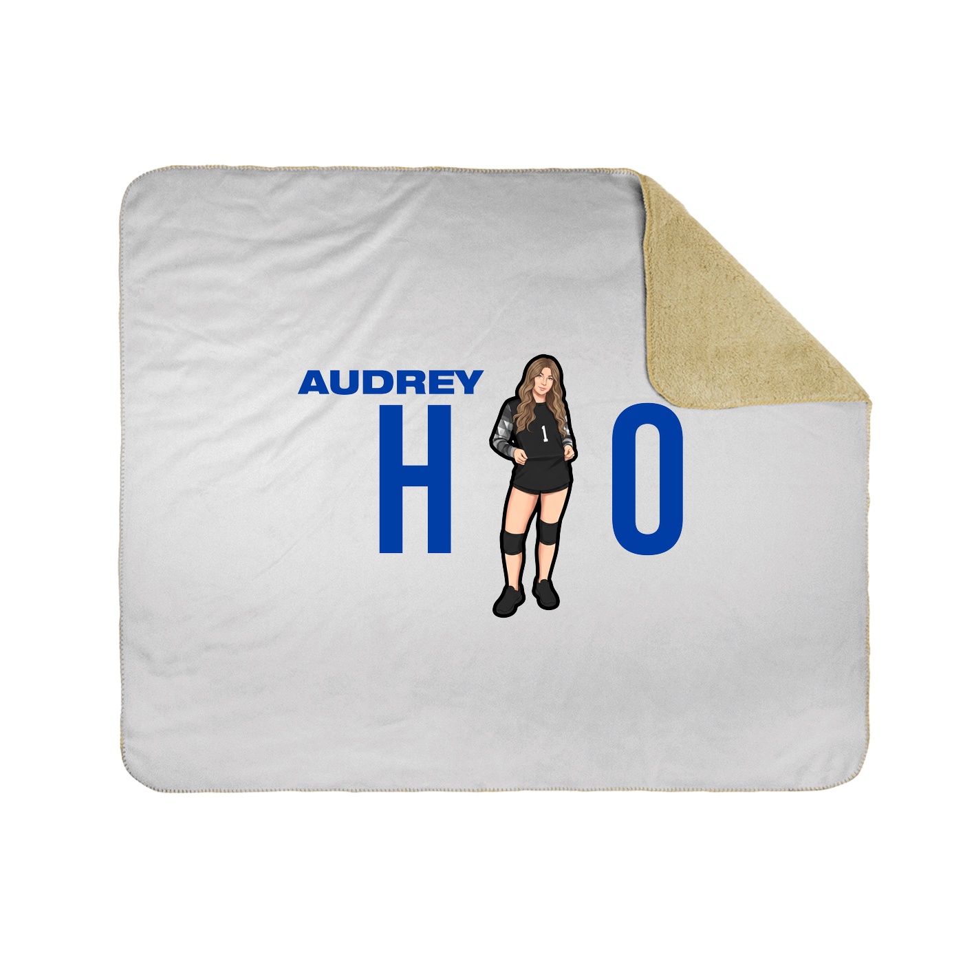 Throw Blanket — Player Name in White
