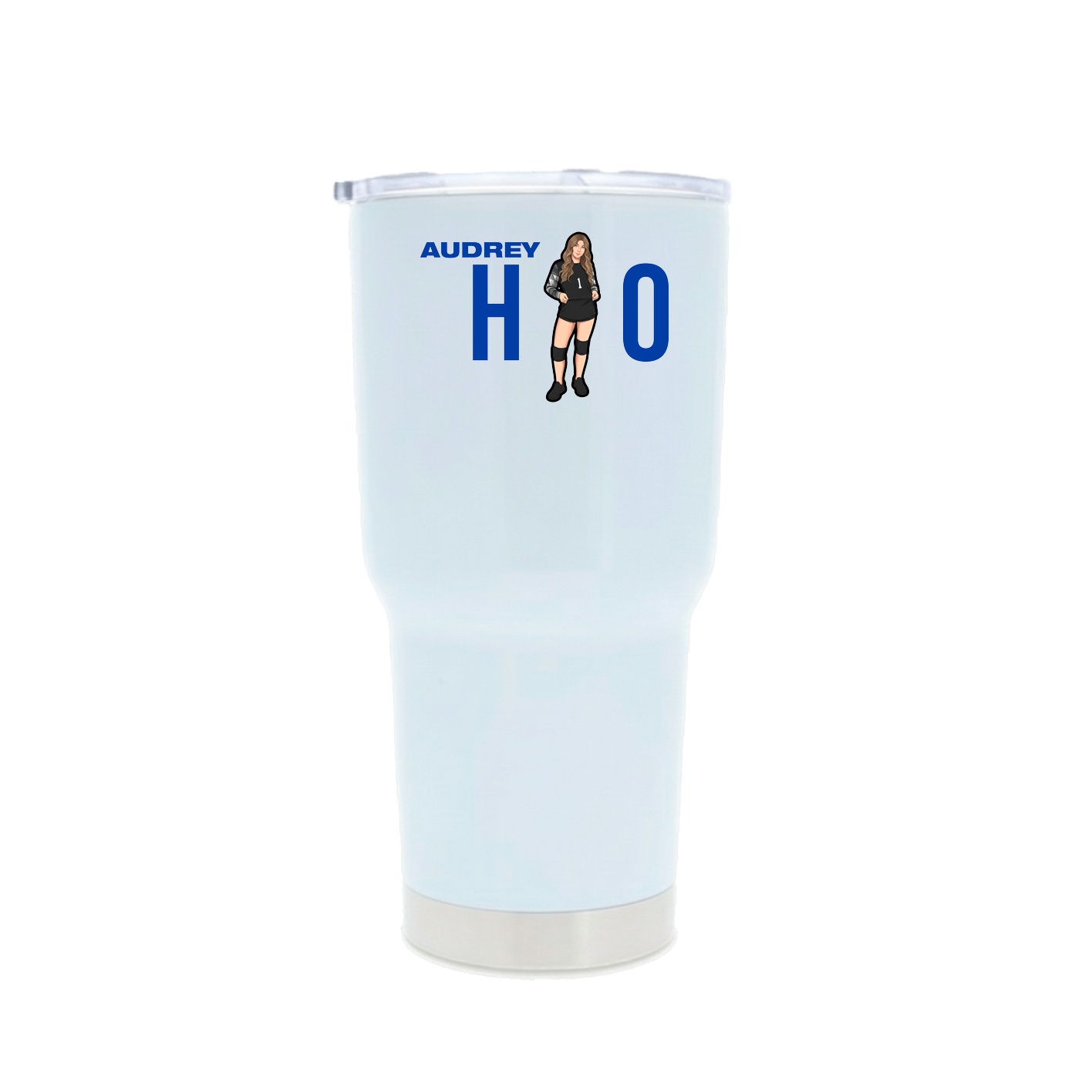 30oz Stainless Steel Tumbler — Player Name in White