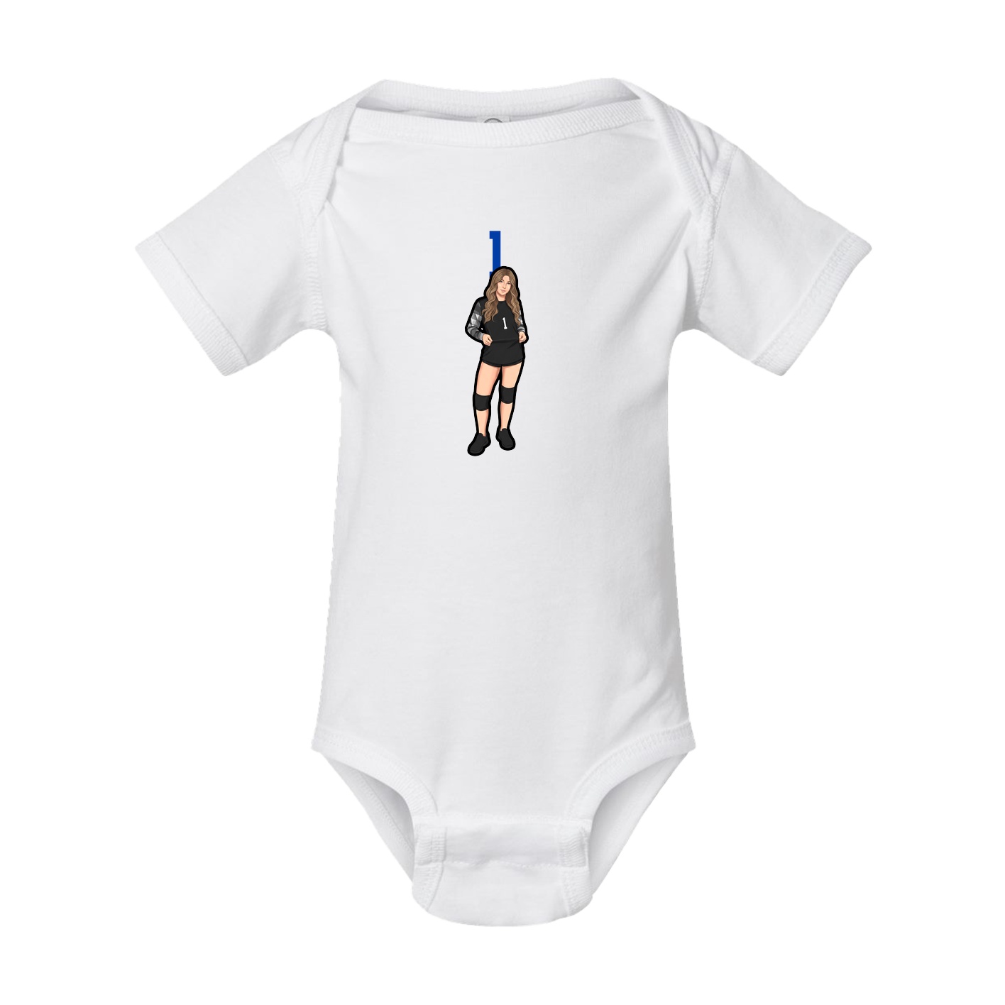 Baby Onesie — Number Top in White