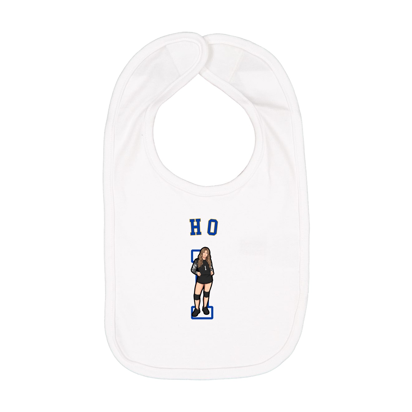 Infant Bib — Shirsey Arch in White