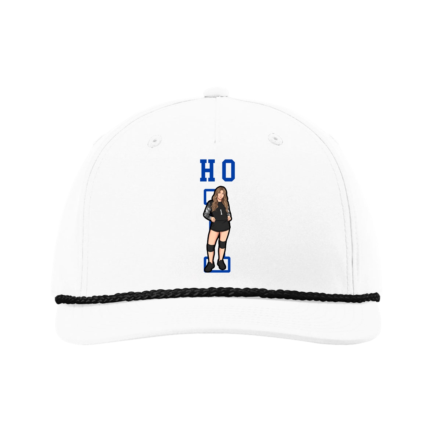 Five-Panel Classic Rope Cap — Shirsey in White
