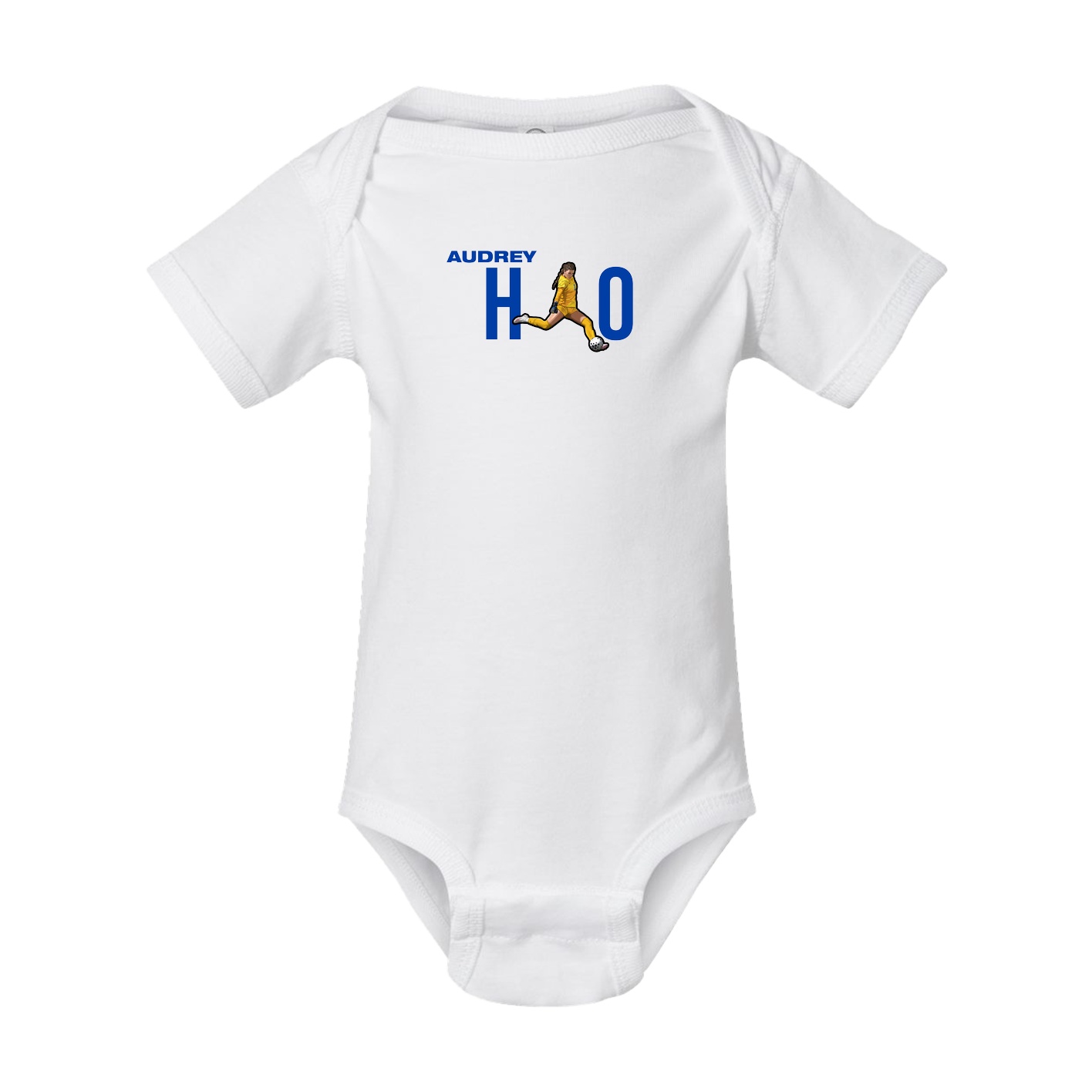 Baby Onesie — Player Name in White
