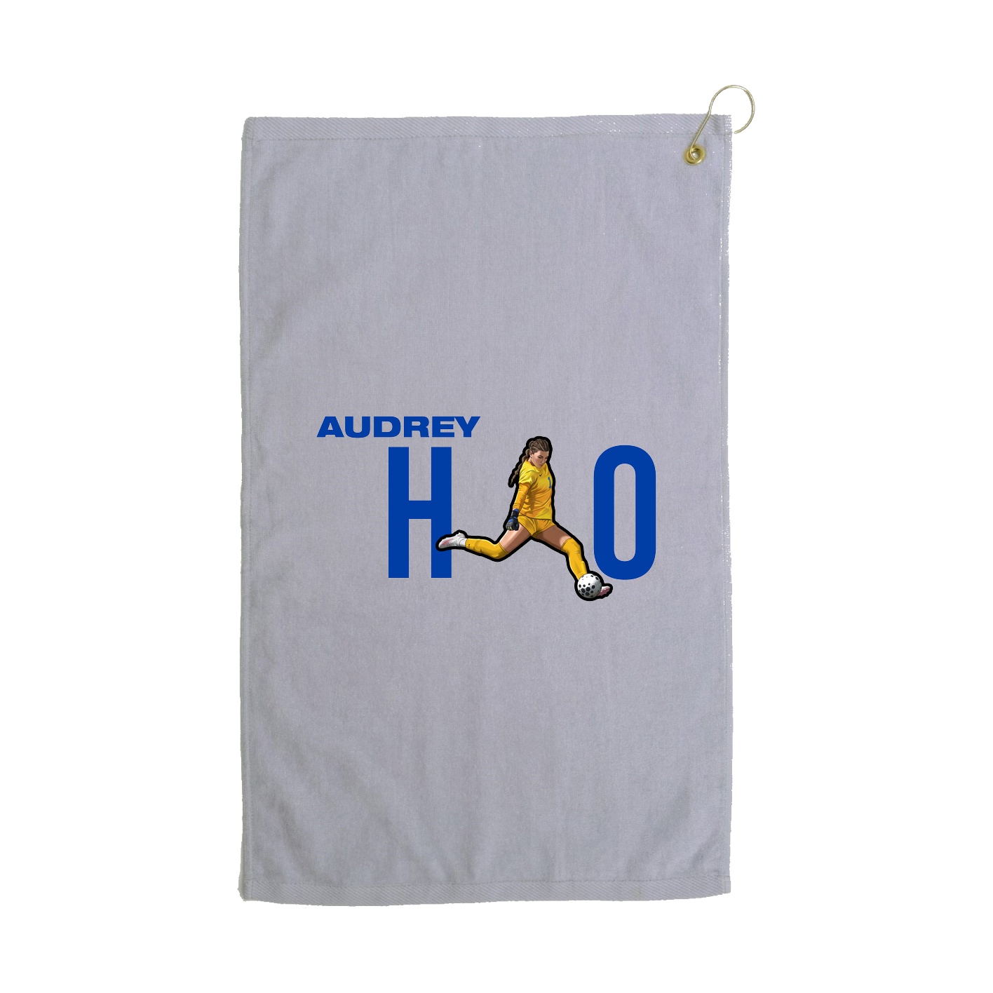 Golf Towel — Player Name in Grey