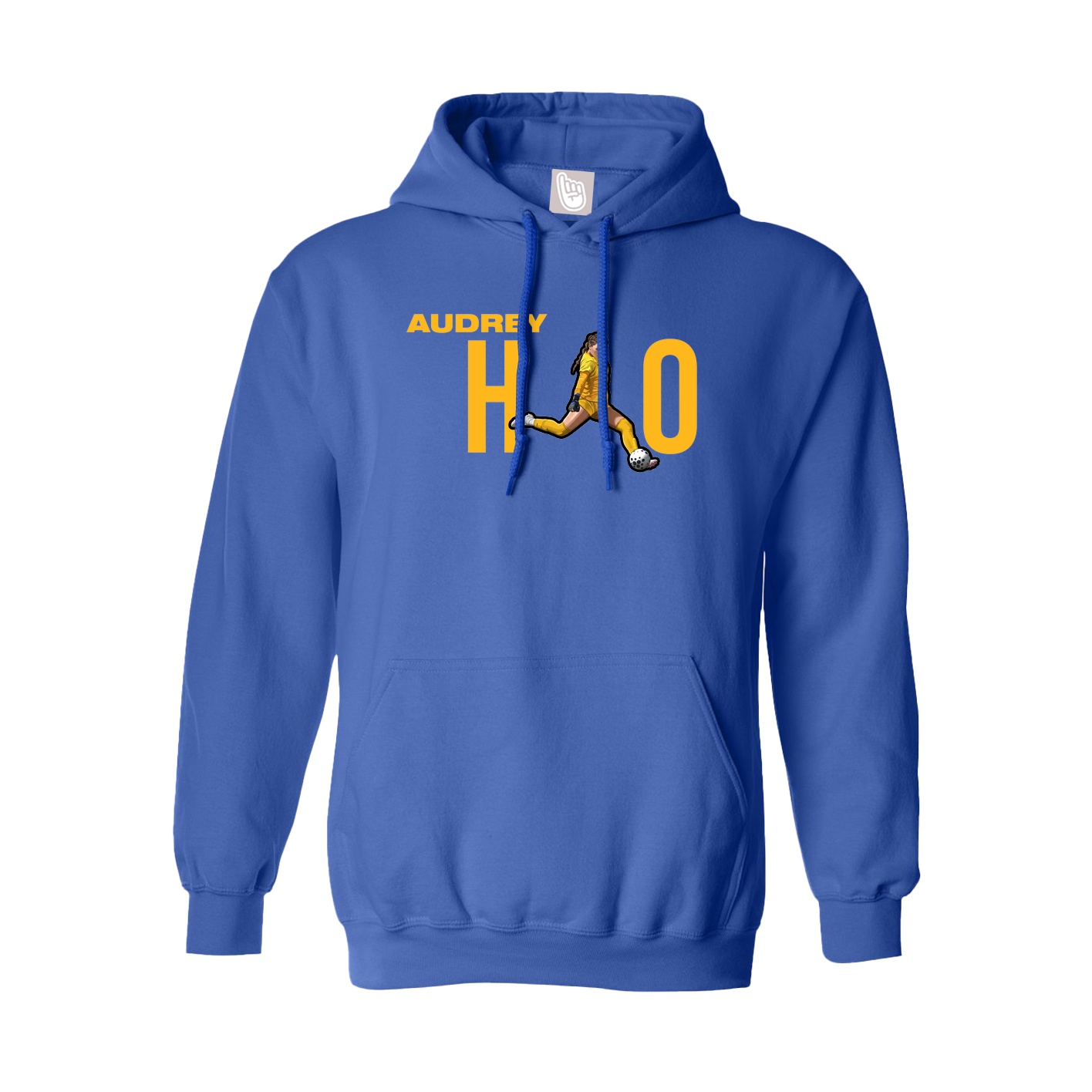 Hoodie — Player Name in Royal