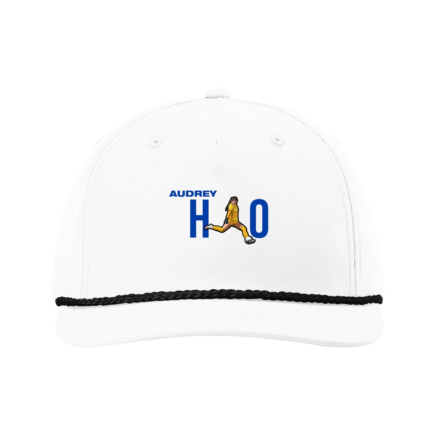 Five-Panel Classic Rope Cap — Player Name in White