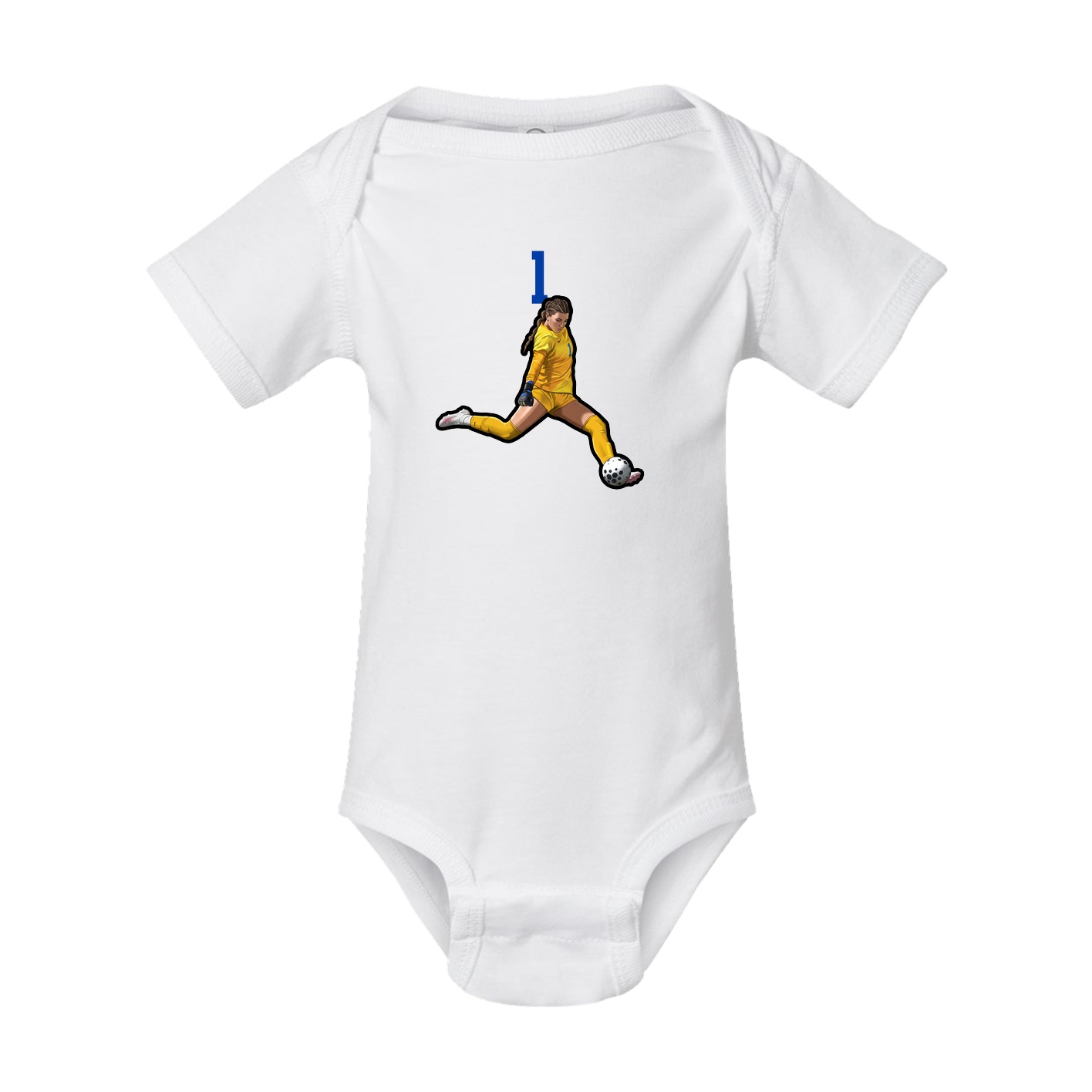 Baby Onesie — Number Top in White