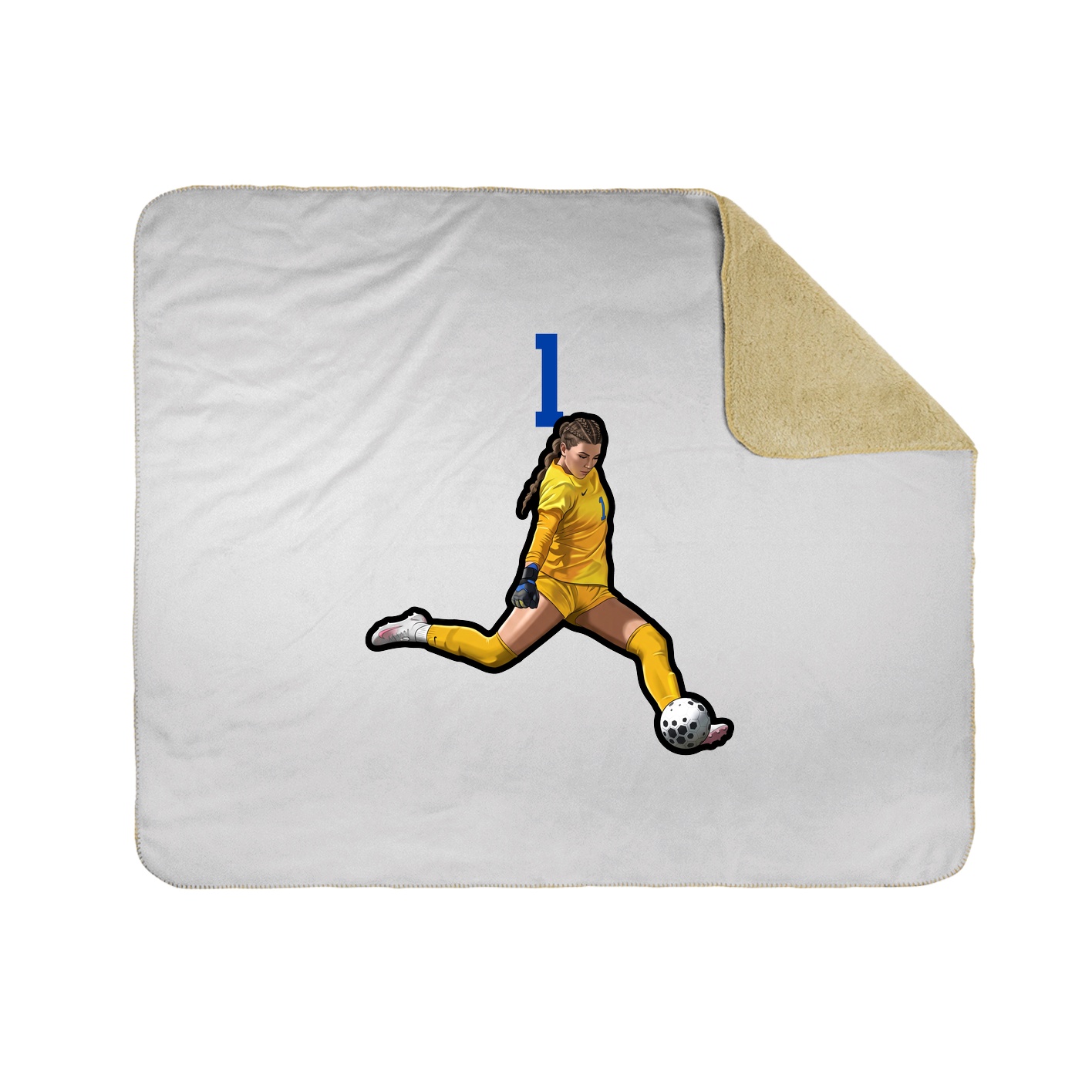 Throw Blanket — Number Top in White