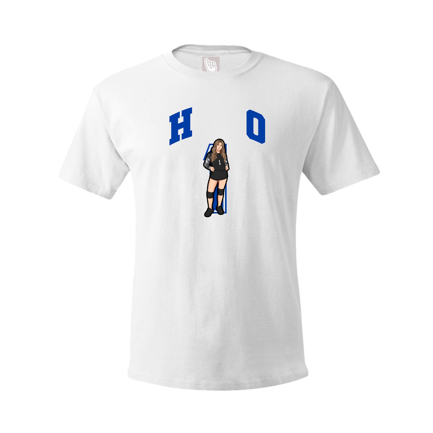Youth Tee — Number in White