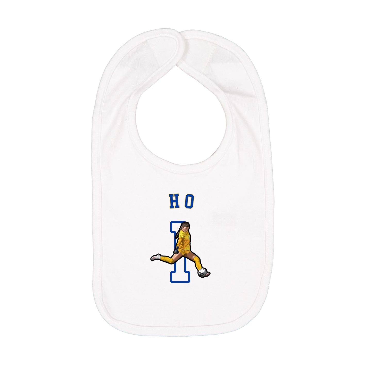 Infant Bib — Shirsey Arch in White