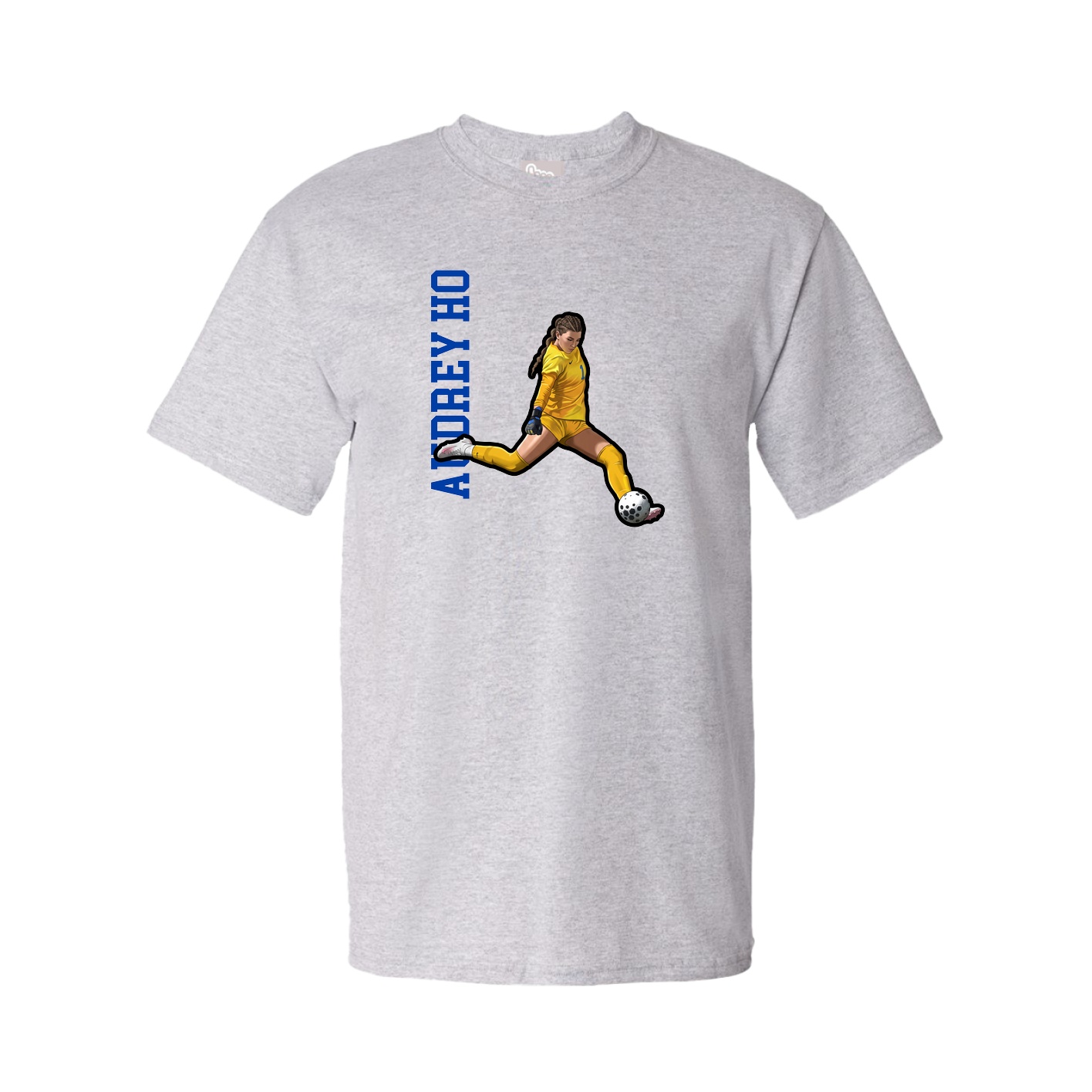 Tee — Name Vertical in Grey