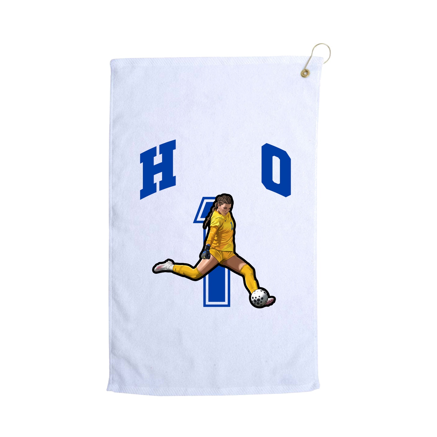Golf Towel — Number in White
