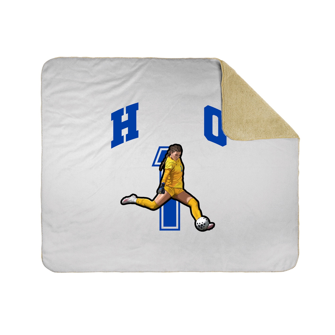 Throw Blanket — Number in White