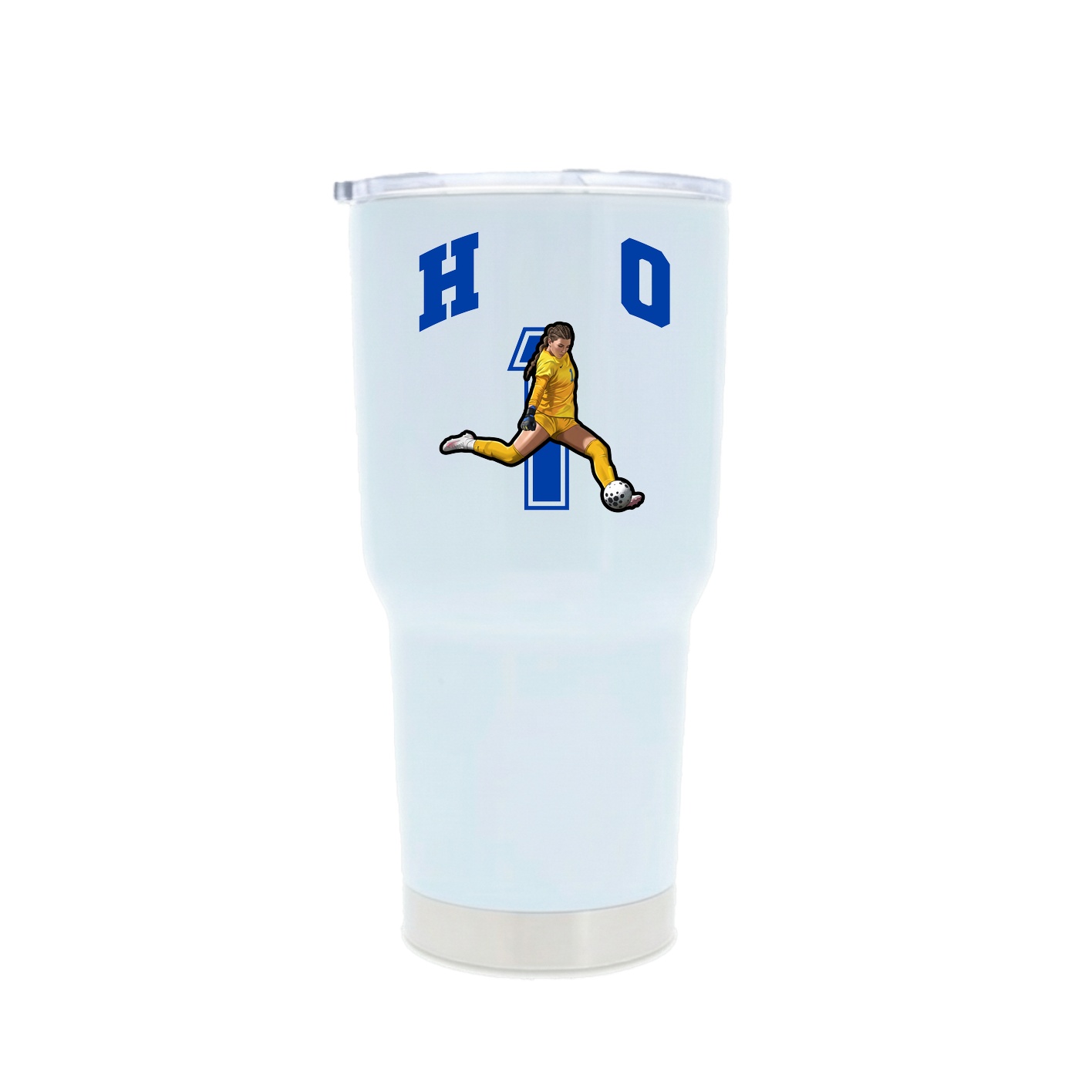 30oz Stainless Steel Tumbler — Number in White