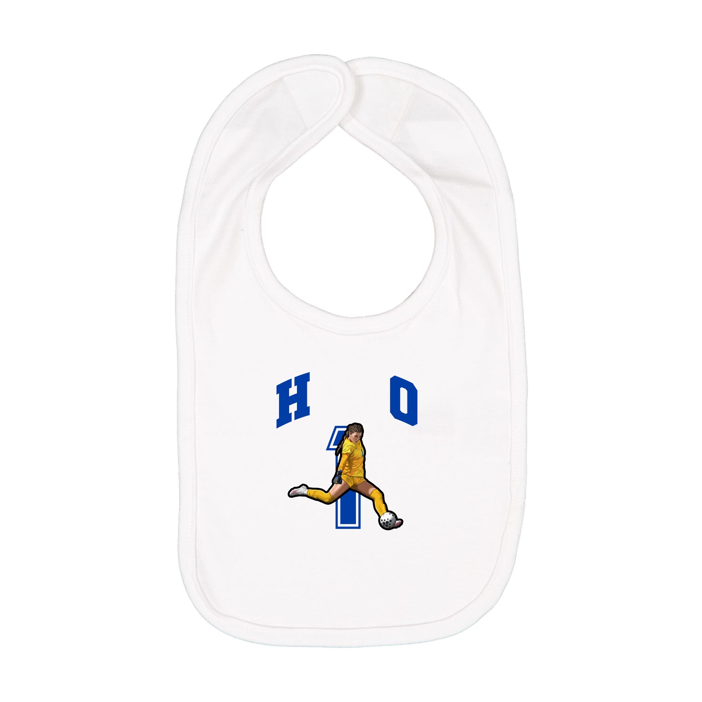Infant Bib — Number in White