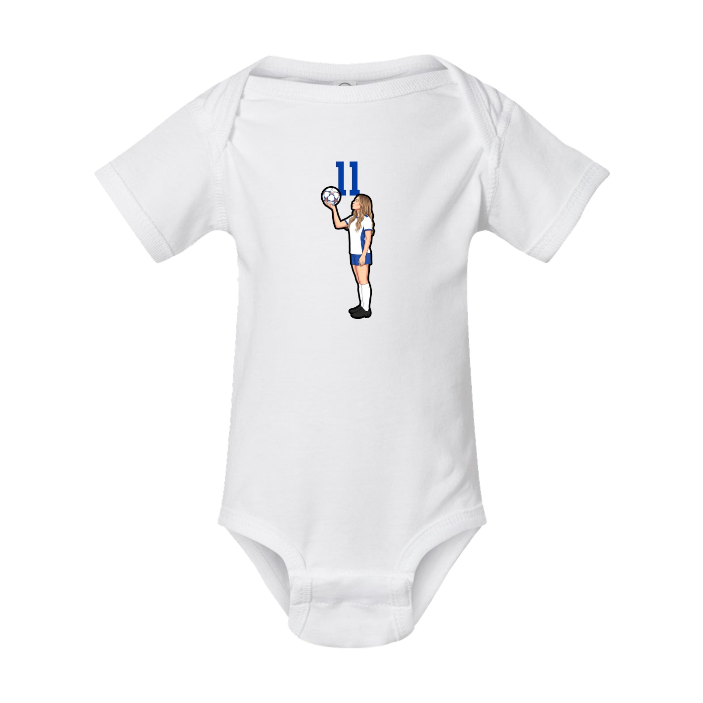 Baby Onesie — Number Top in White